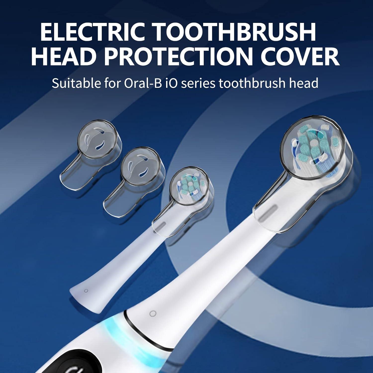 Cubiertas de Cabezal de Cepillo de Dientes iO THISONG - 4 Pcs Transparente