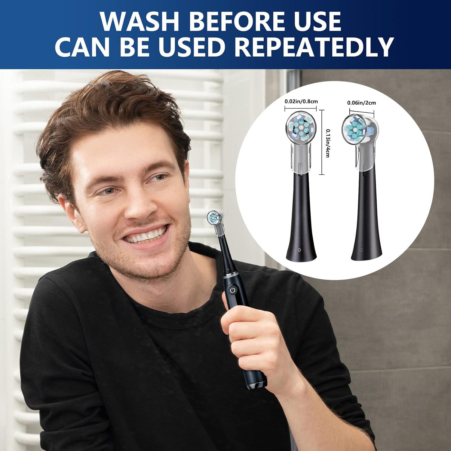 Cubiertas de Cabezal de Cepillo de Dientes iO THISONG - 4 Pcs Transparente