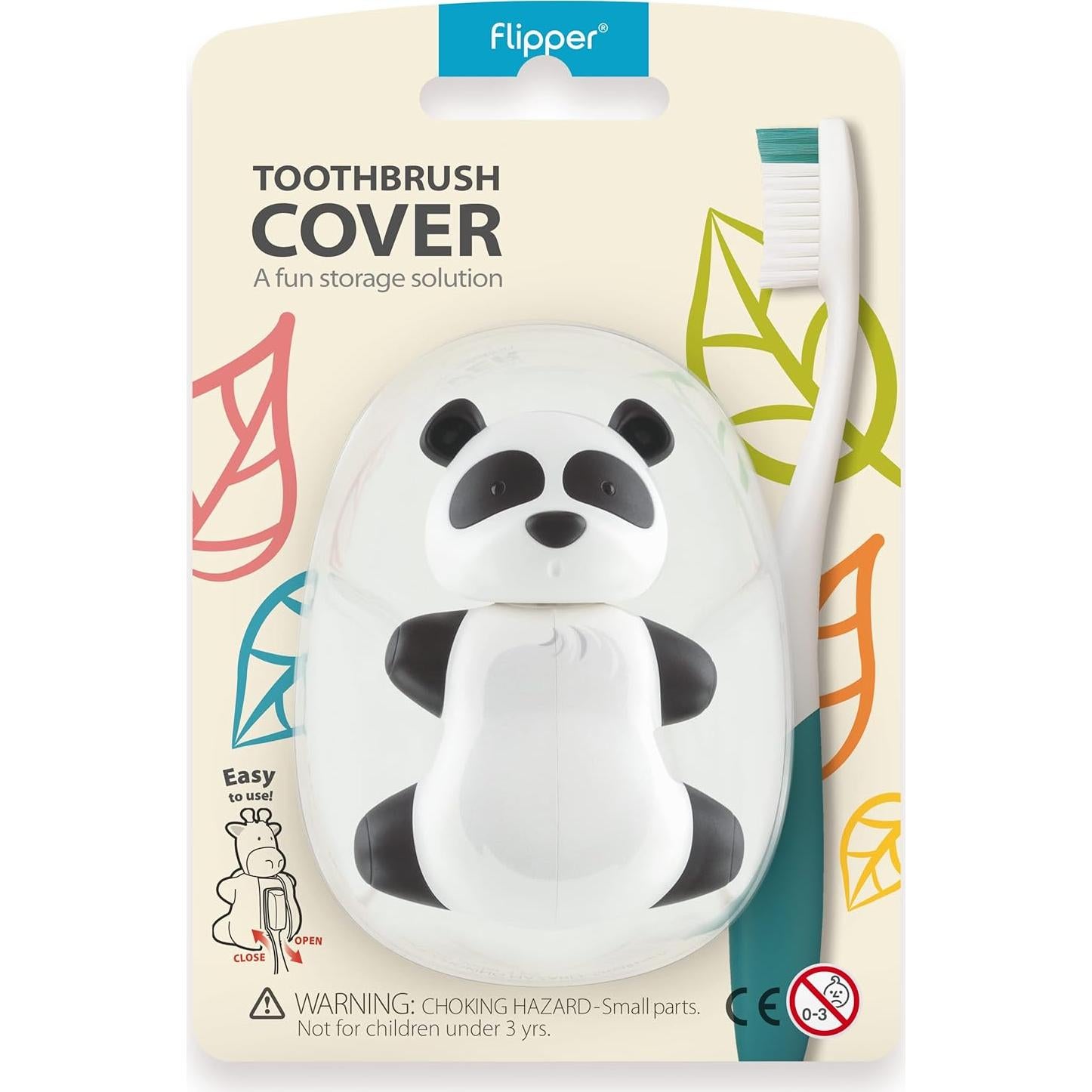 Soporte de Cepillo de Dientes Flipper Panda con Ventosa - Divertido