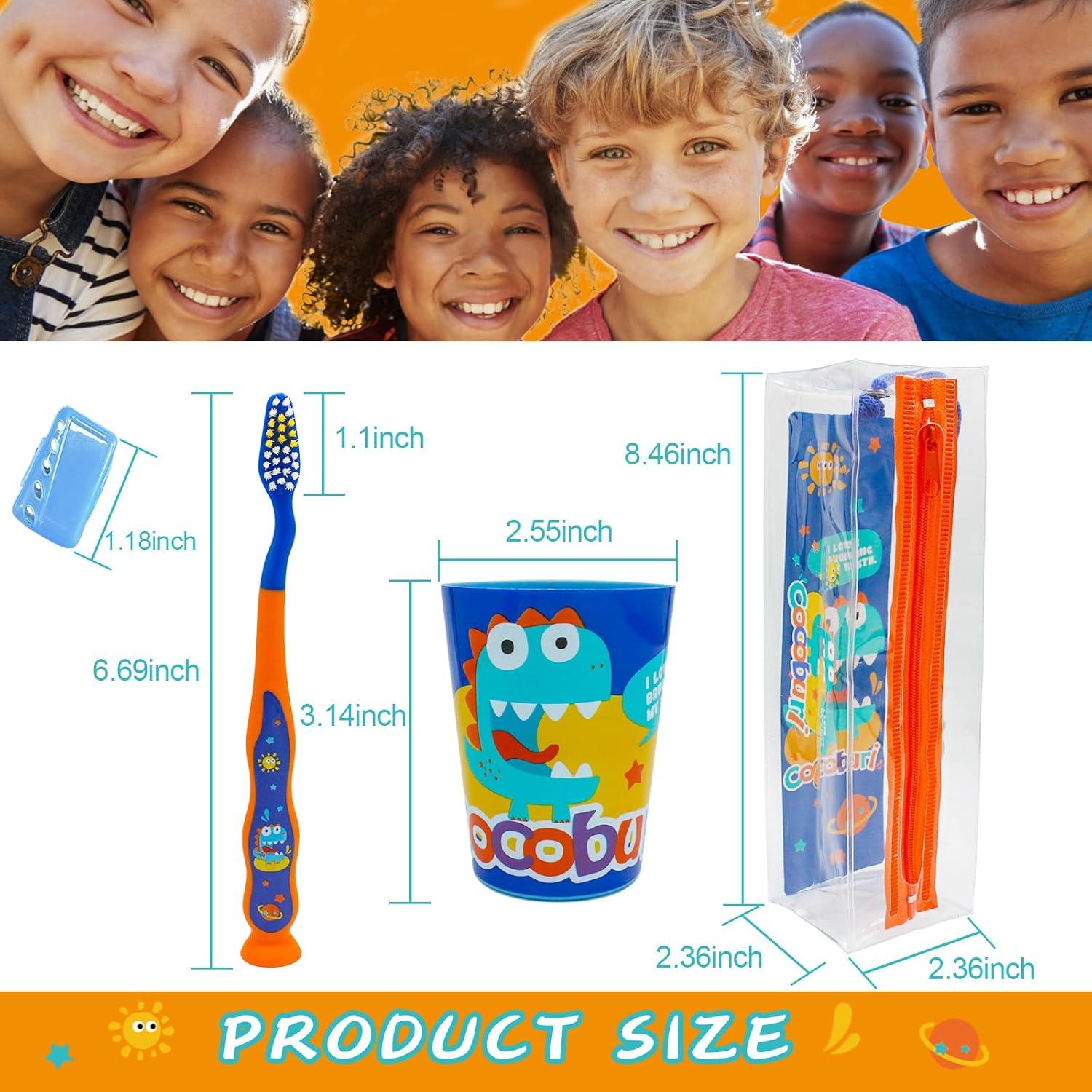 Juego de Cepillos de Dientes COCOBURI para Niños 4 Piezas