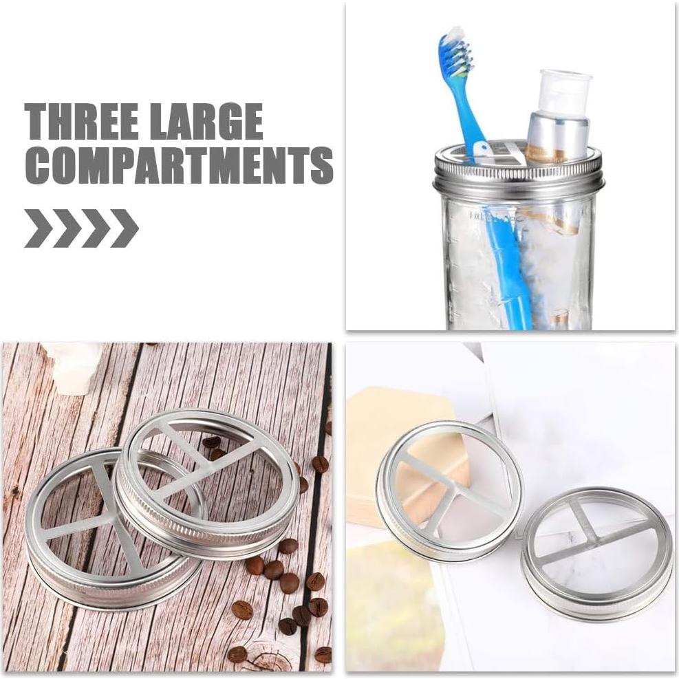 Tapa de frasco para cepillos de dientes SHOWERORO 3 piezas acero inoxidable