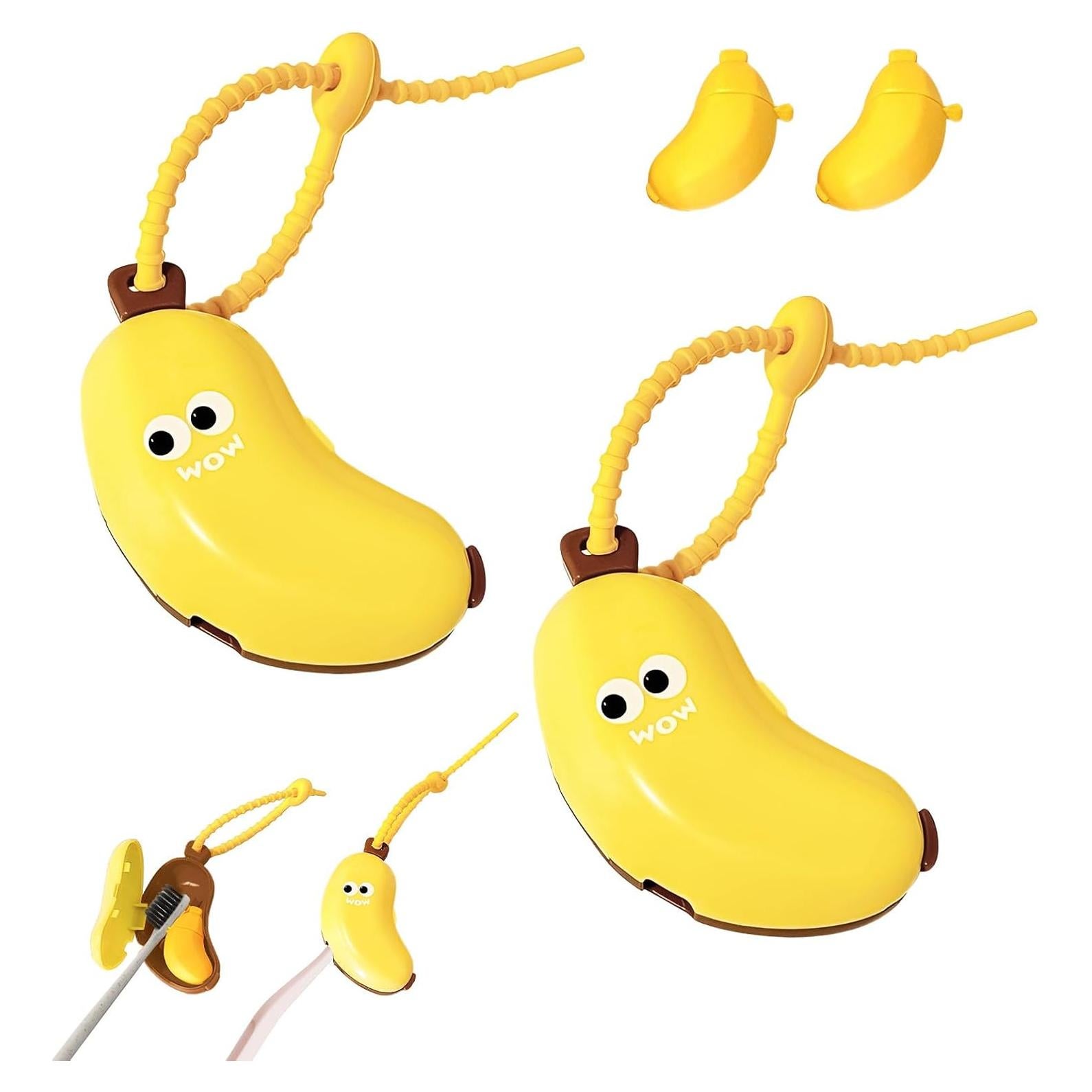 Funda de Cepillo de Dientes Portátil Dayinkes Plátano Amarillo