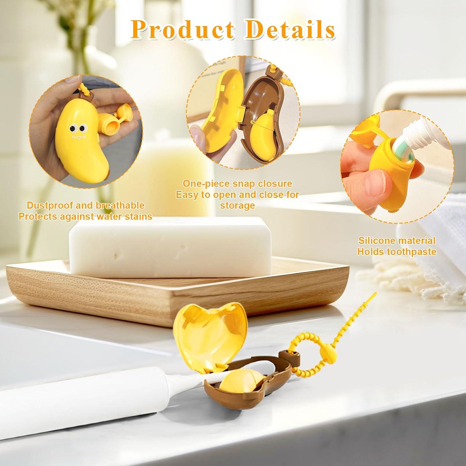 Funda de Cepillo de Dientes Portátil Dayinkes Plátano Amarillo