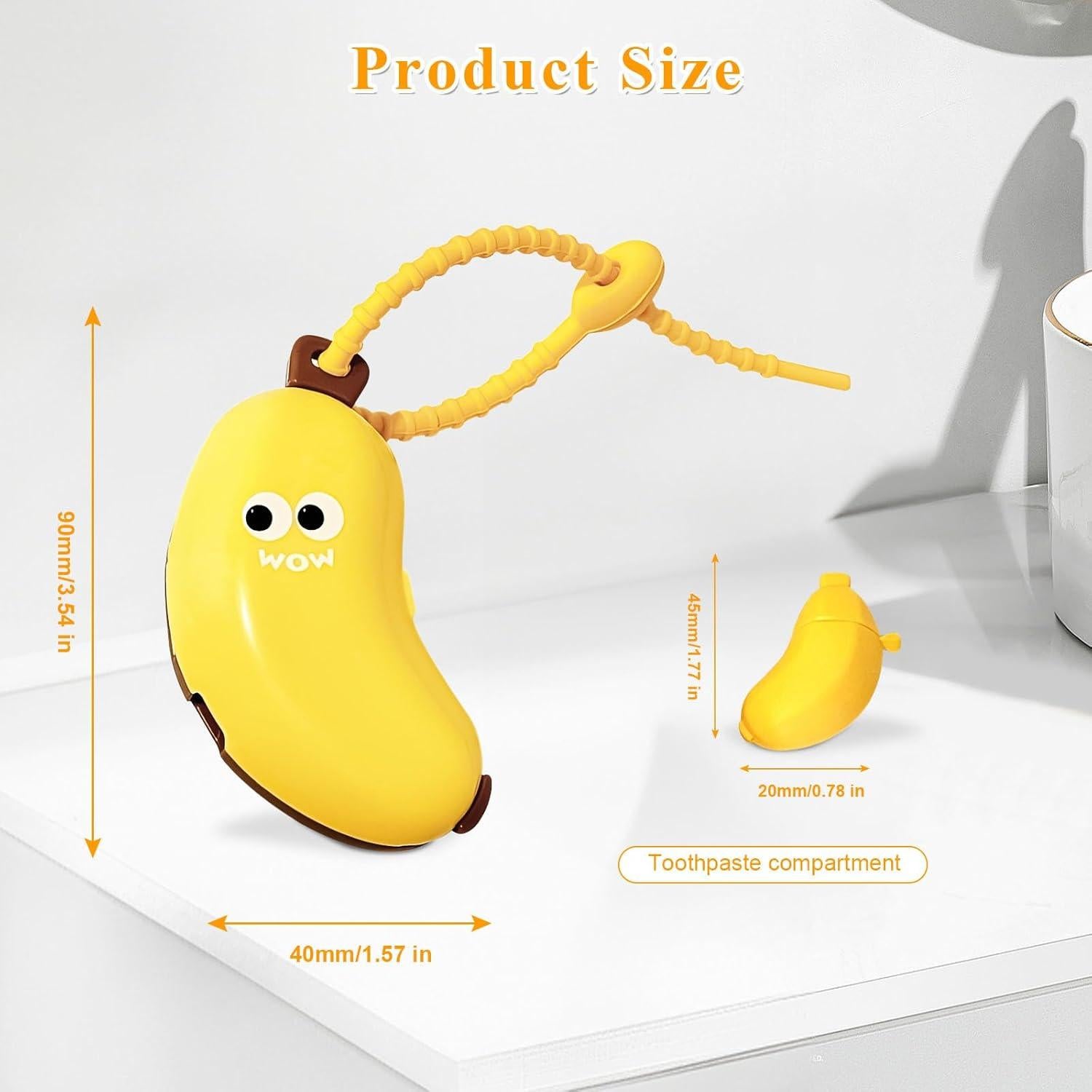 Funda de Cepillo de Dientes Portátil Dayinkes Plátano Amarillo