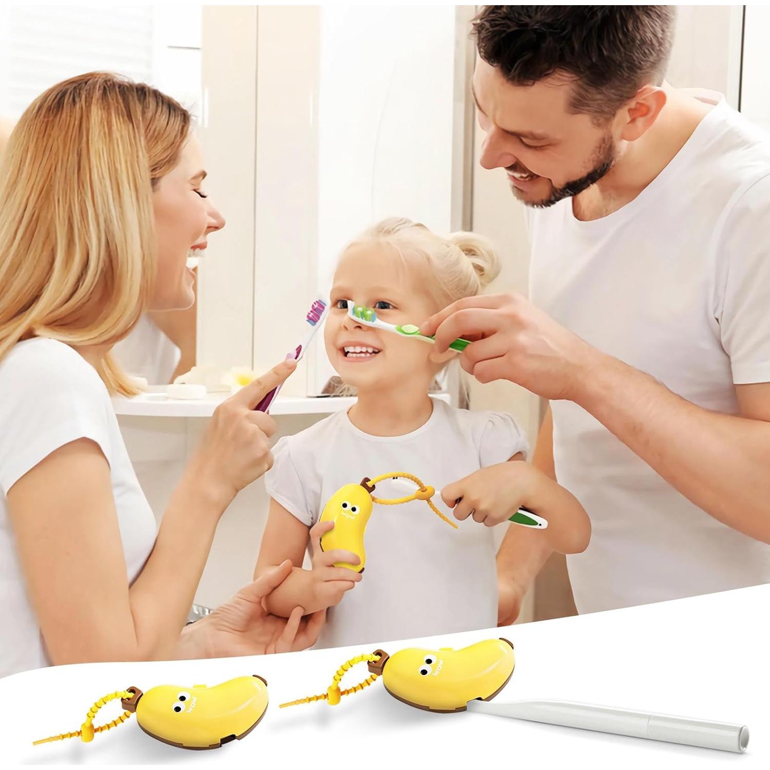 Funda de Cepillo de Dientes Portátil Dayinkes Plátano Amarillo