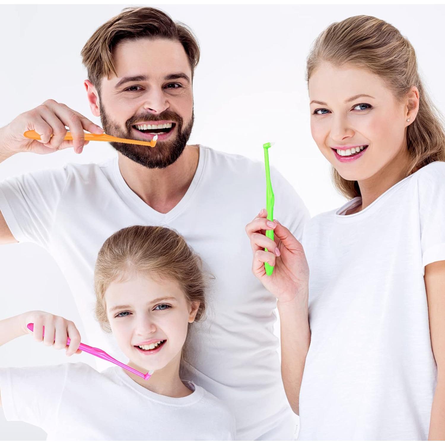 Cepillo de Dientes Ouligay 4 Piezas Punta Final Ortodóntico