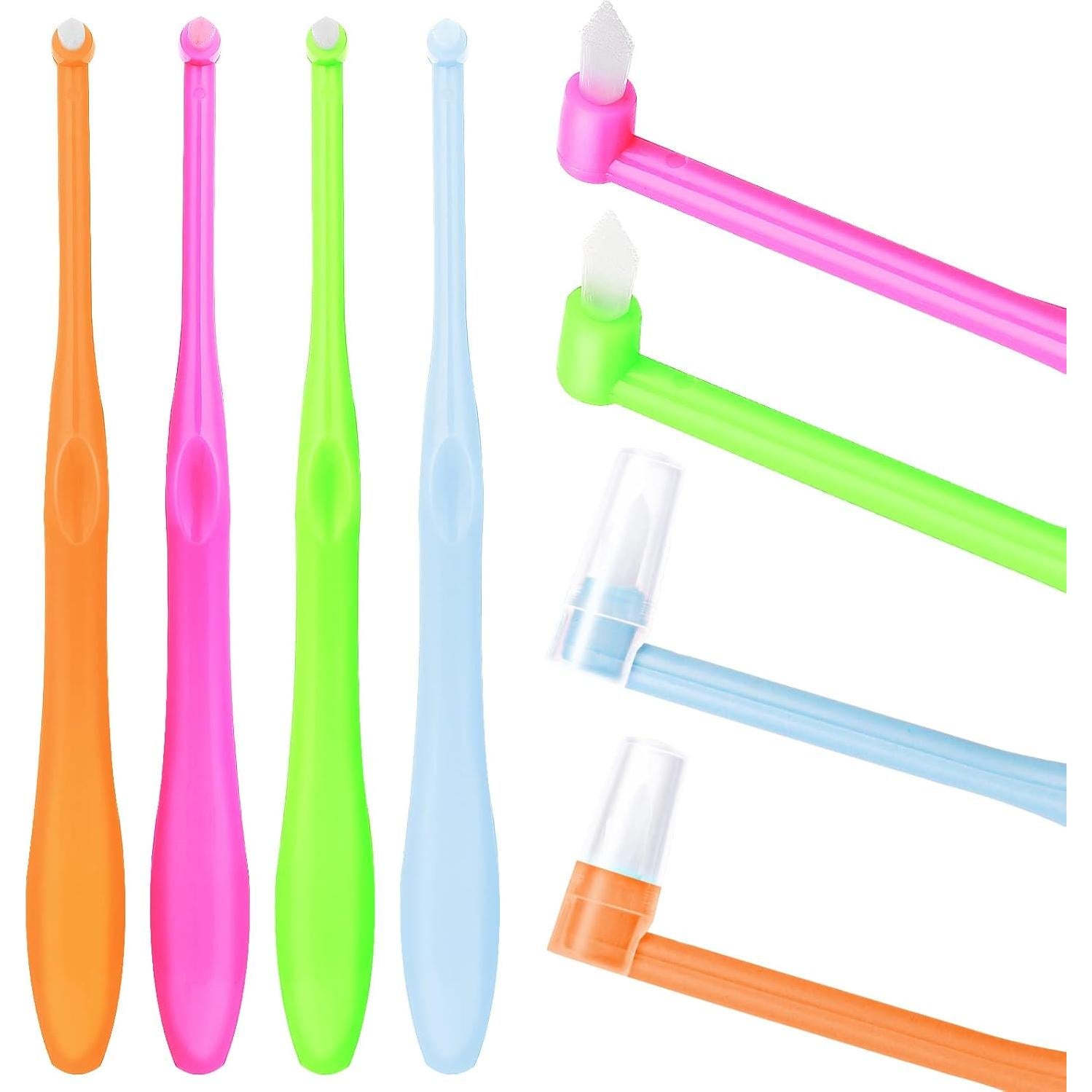 Cepillo de Dientes Ouligay 4 Piezas Punta Final Ortodóntico