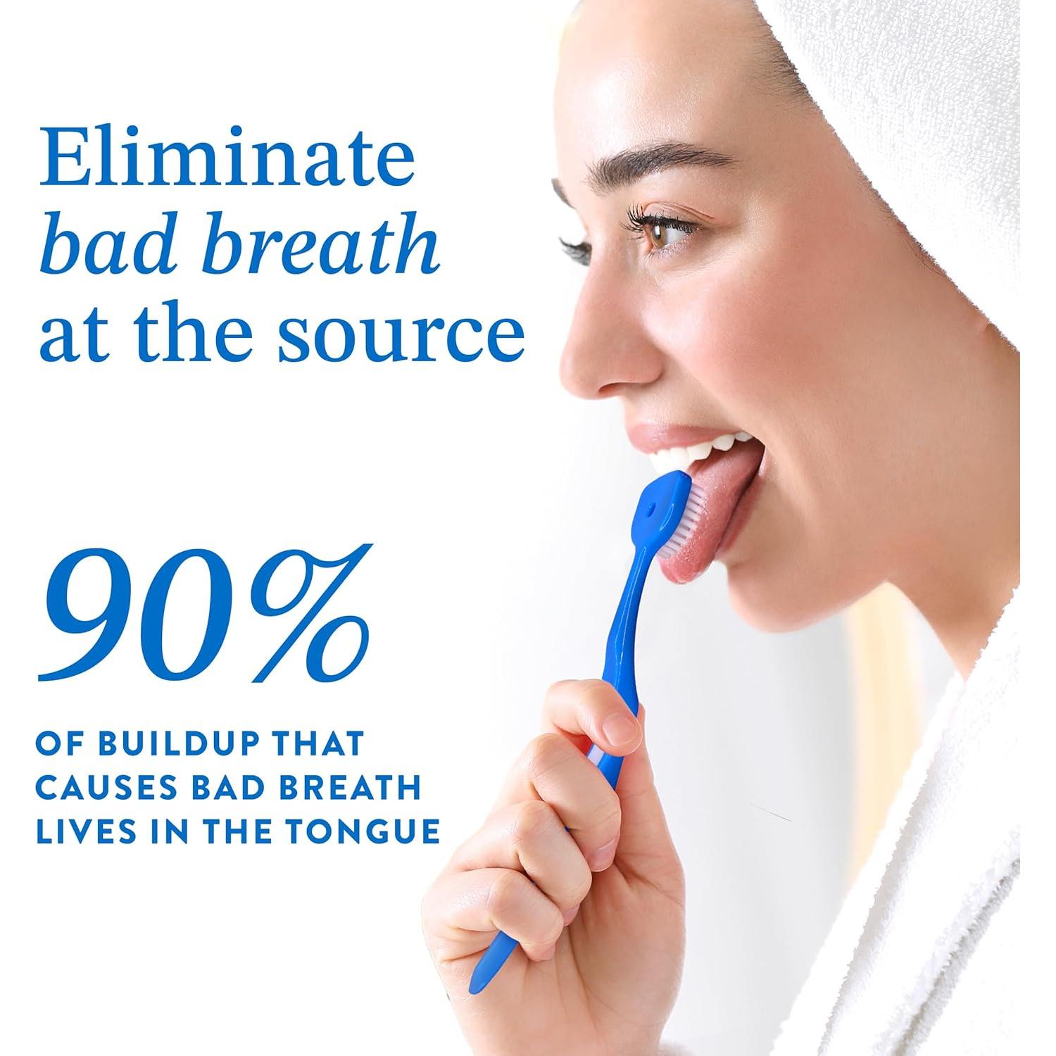 Cepillo Limpiador de Lengua Mouthology 2 Paquete Cerdas Suaves