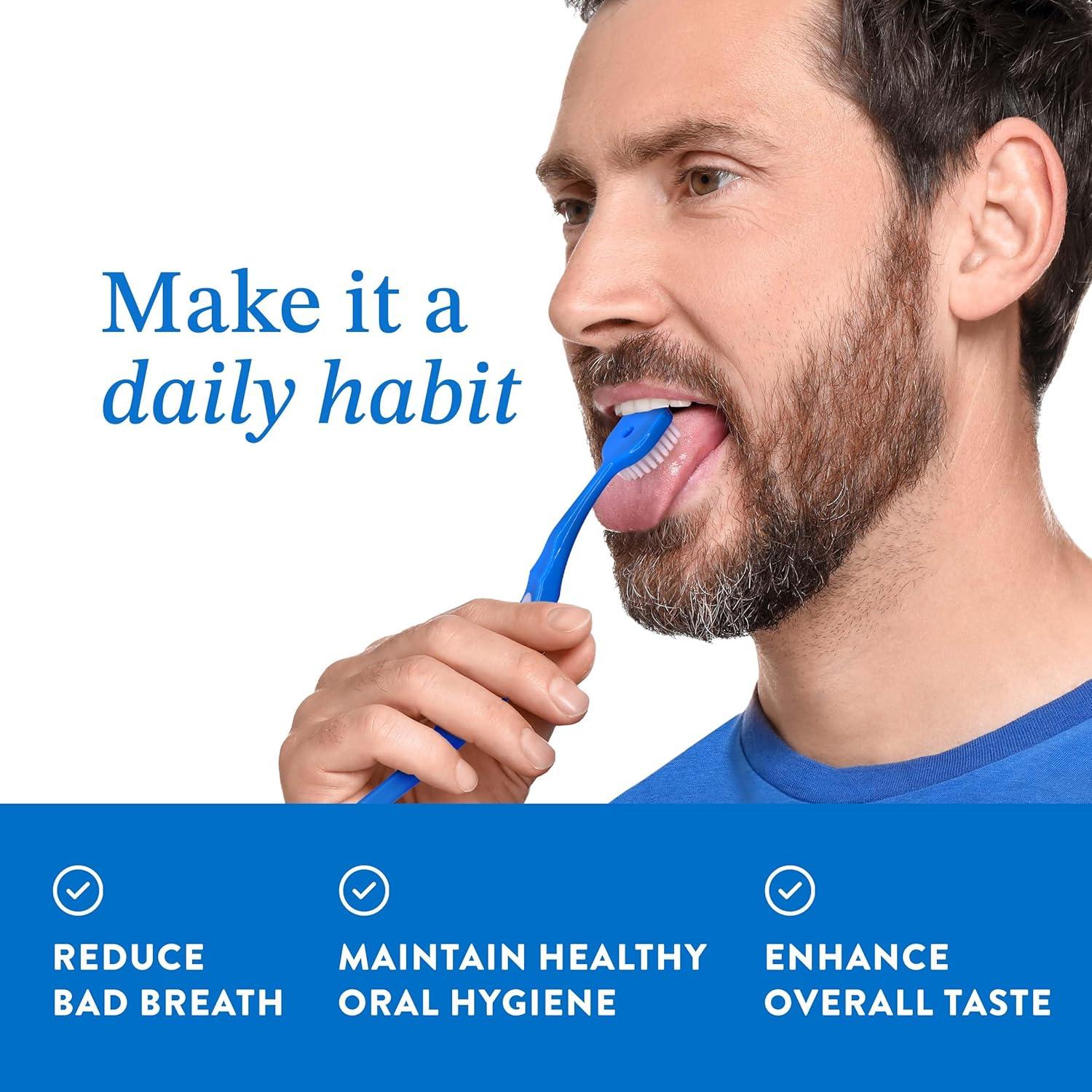 Cepillo Limpiador de Lengua Mouthology 2 Paquete Cerdas Suaves