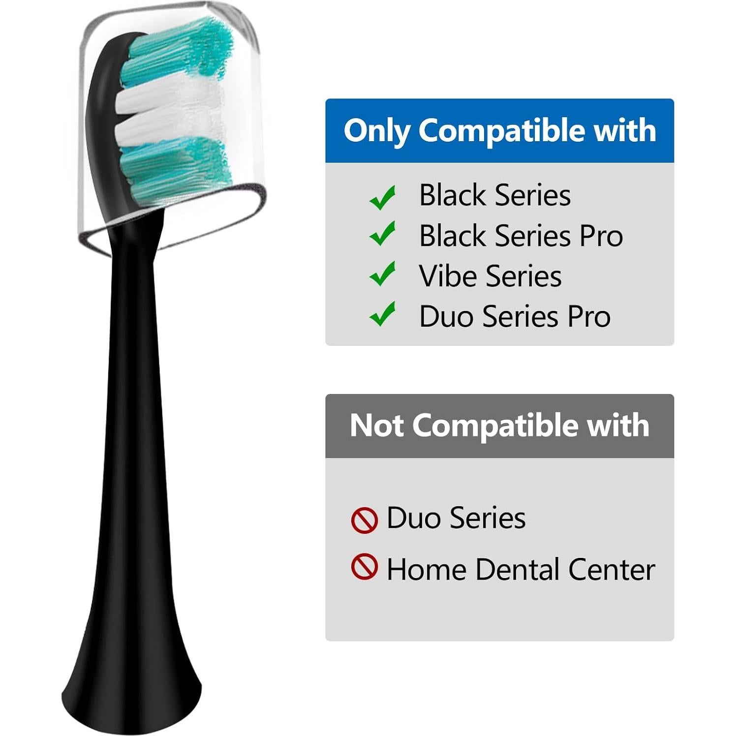 Cabezas de cepillo de dientes Mullburry para AquaSonic y Vibe - 10 Piezas