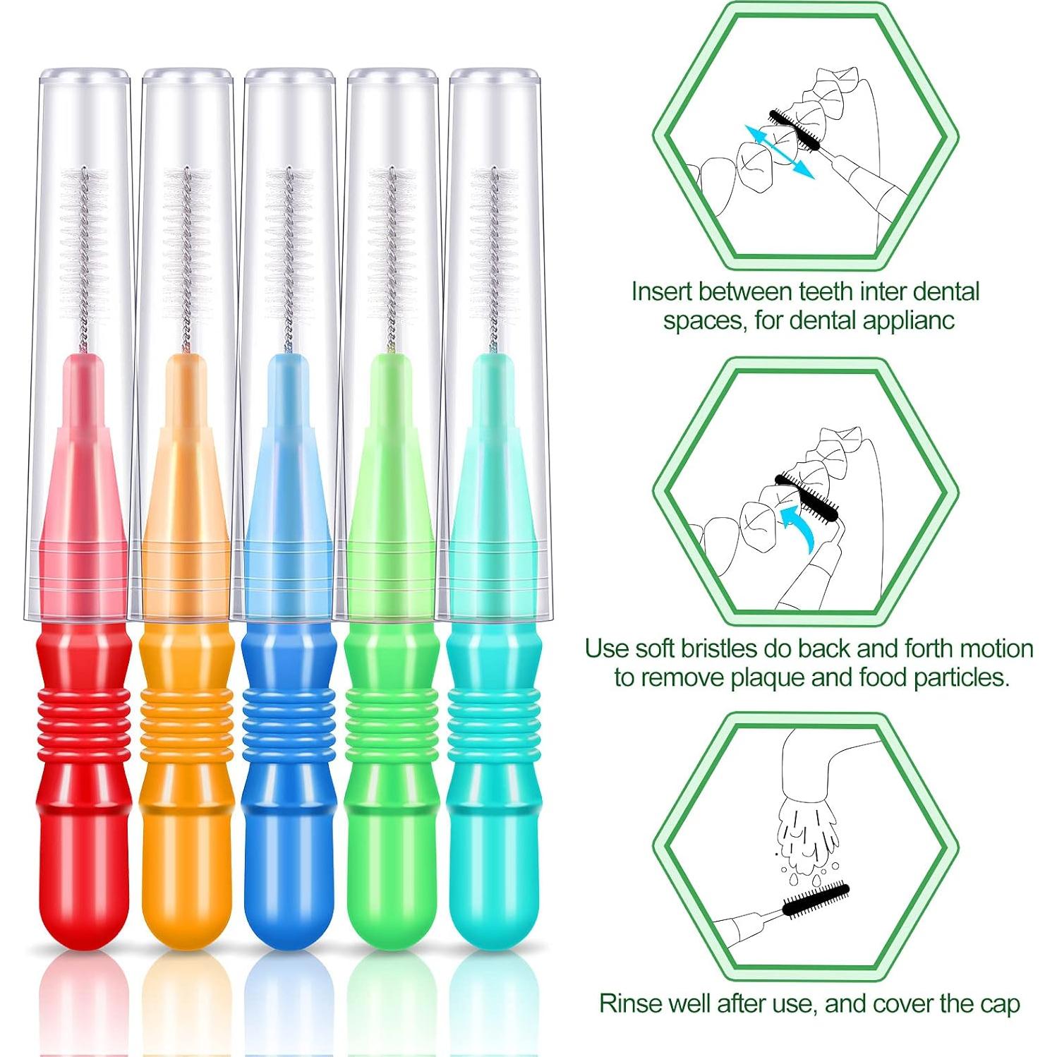 350 Piezas Cepillos Interdentales Patelai Hilo Dental Color Mezclado