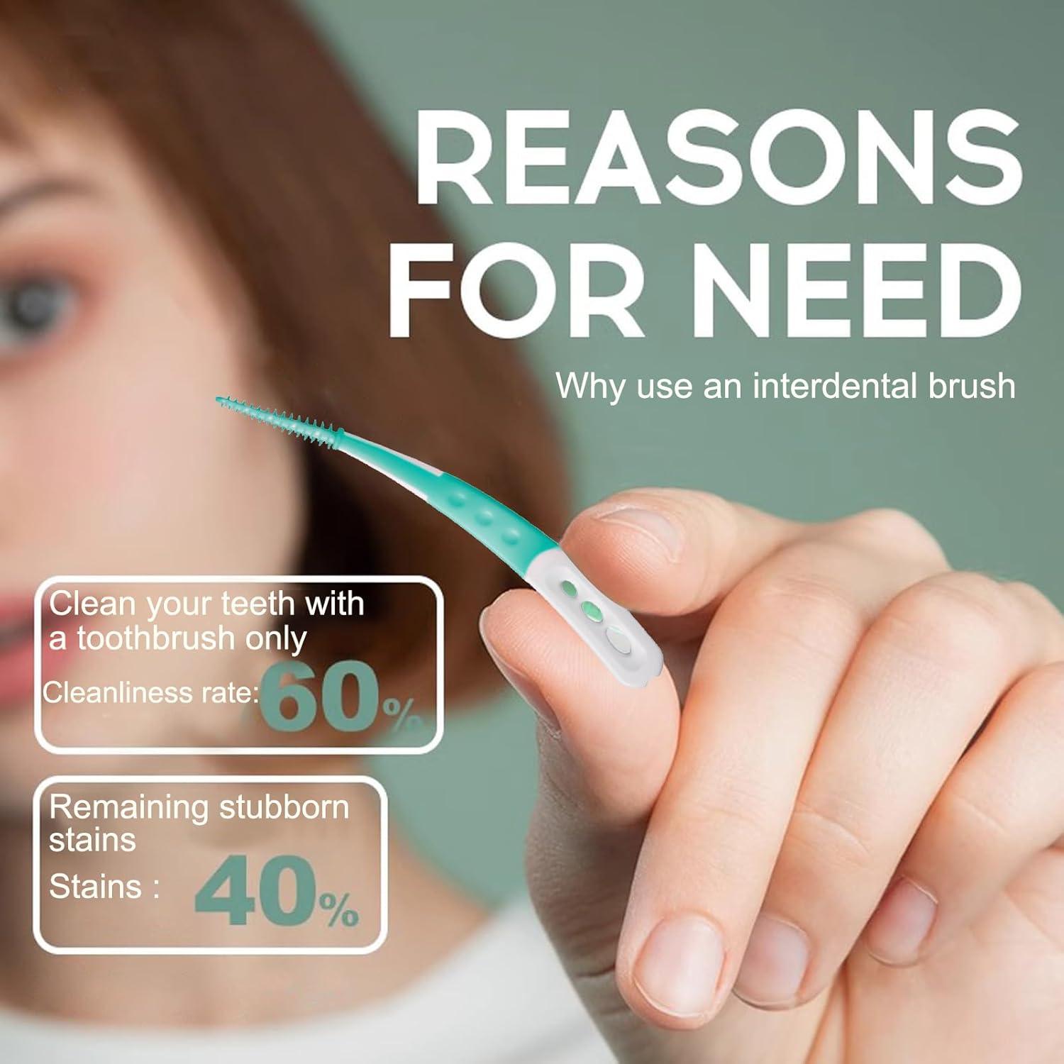 84 Palillos Dentales de Silicona AxiyanX, Limpieza Suave y Efectiva