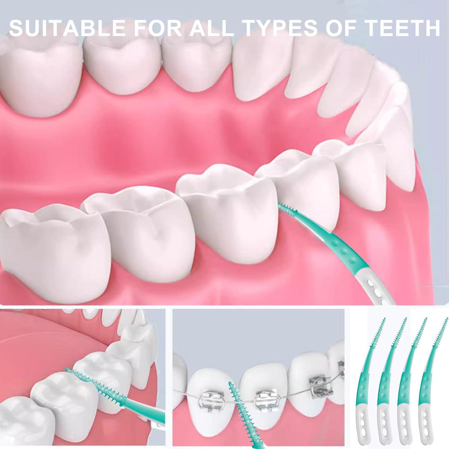 84 Palillos Dentales de Silicona AxiyanX, Limpieza Suave y Efectiva