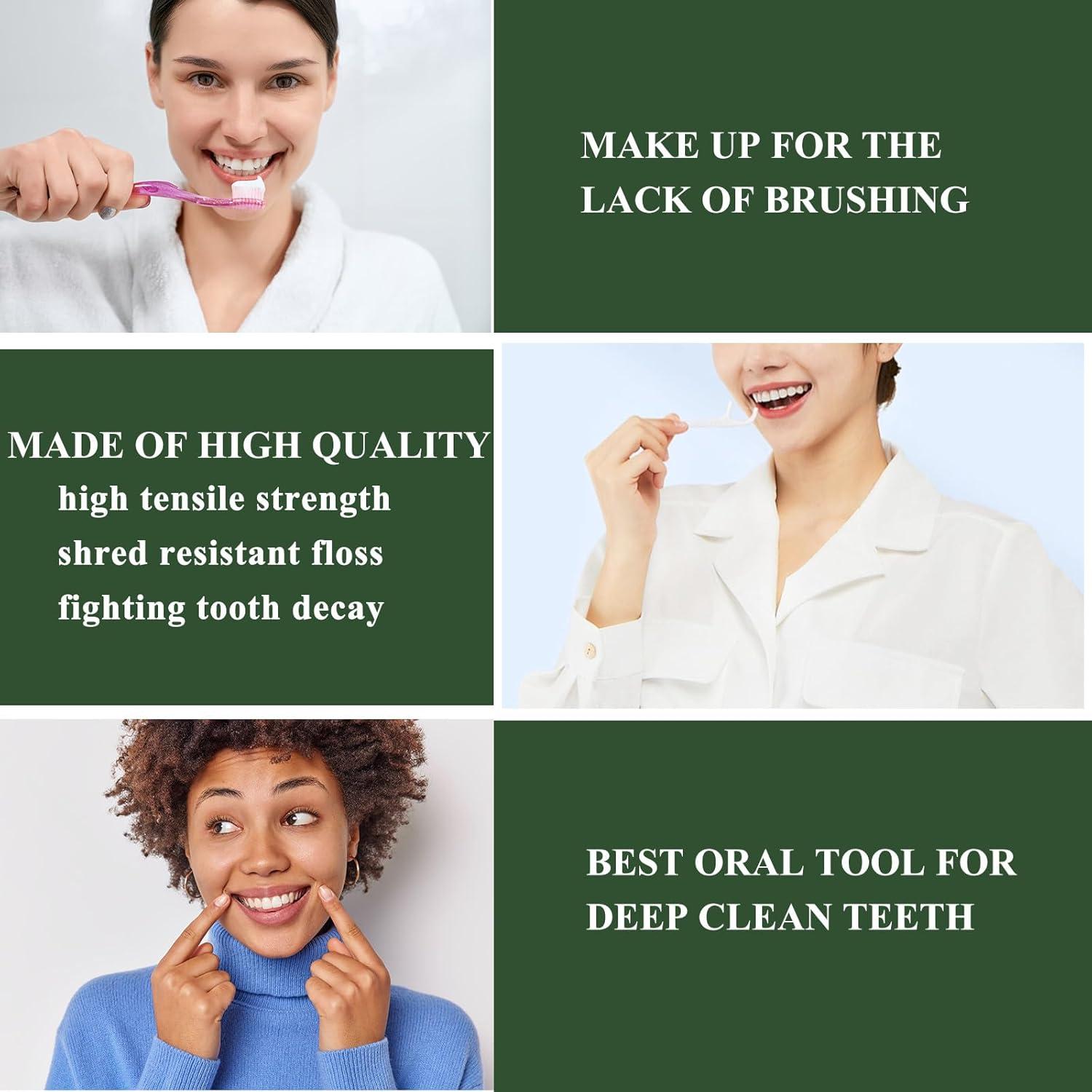 Palillos de Hilo Dental LIAMOSS 520 Unidades con Dispensador