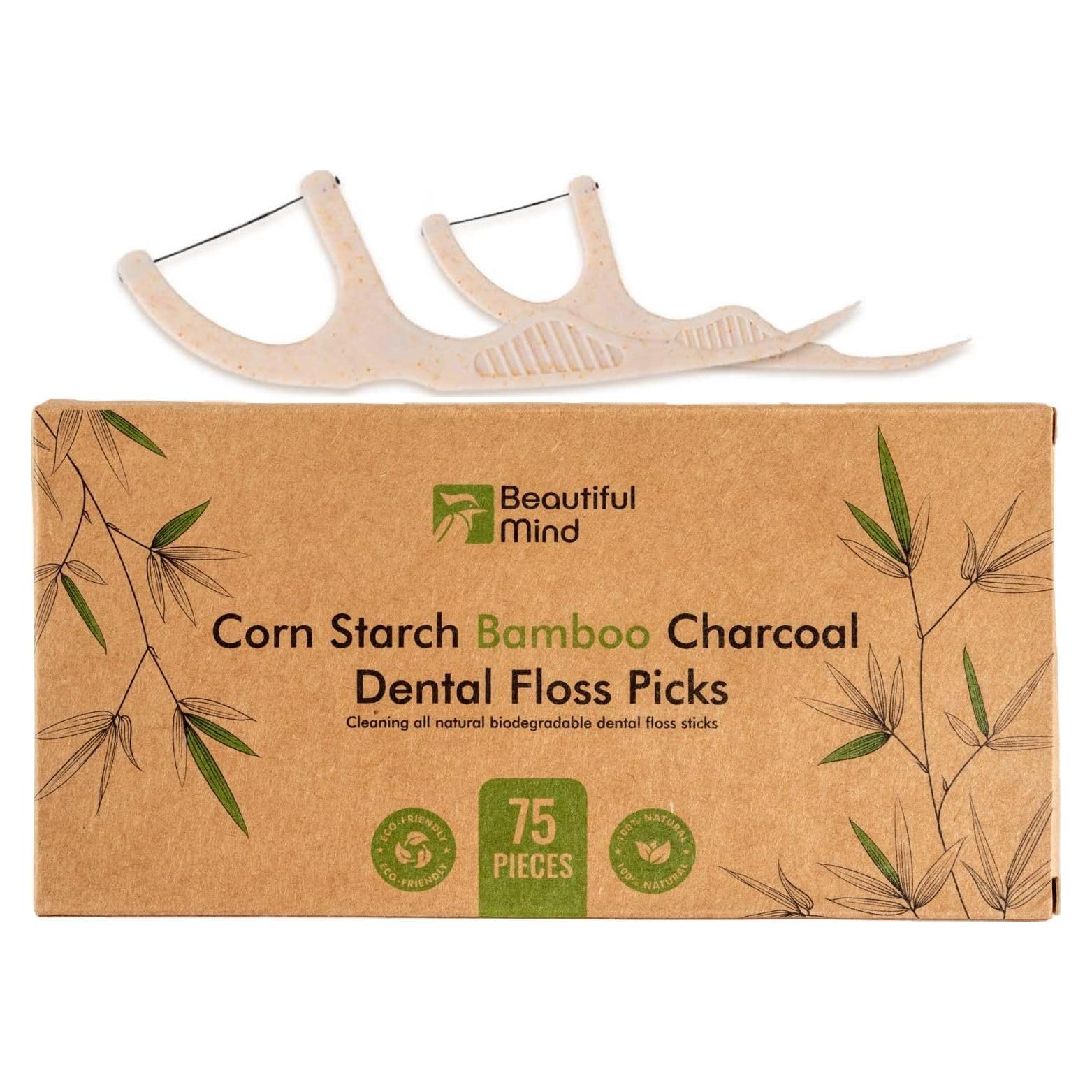 Palillos de Hilo Dental Biodegradables Beautiful Mind - 75 Unidades