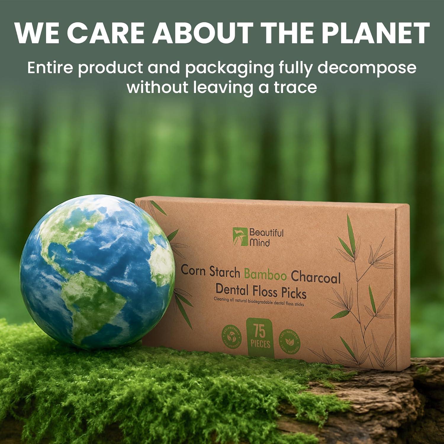 Palillos de Hilo Dental Biodegradables Beautiful Mind - 75 Unidades