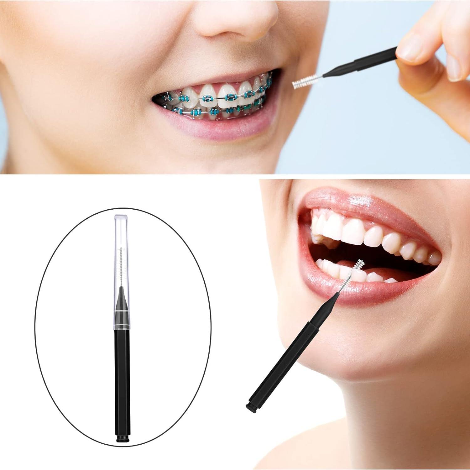 50 Cepillos Interdentales Patelai para Brackets Higiene Oral