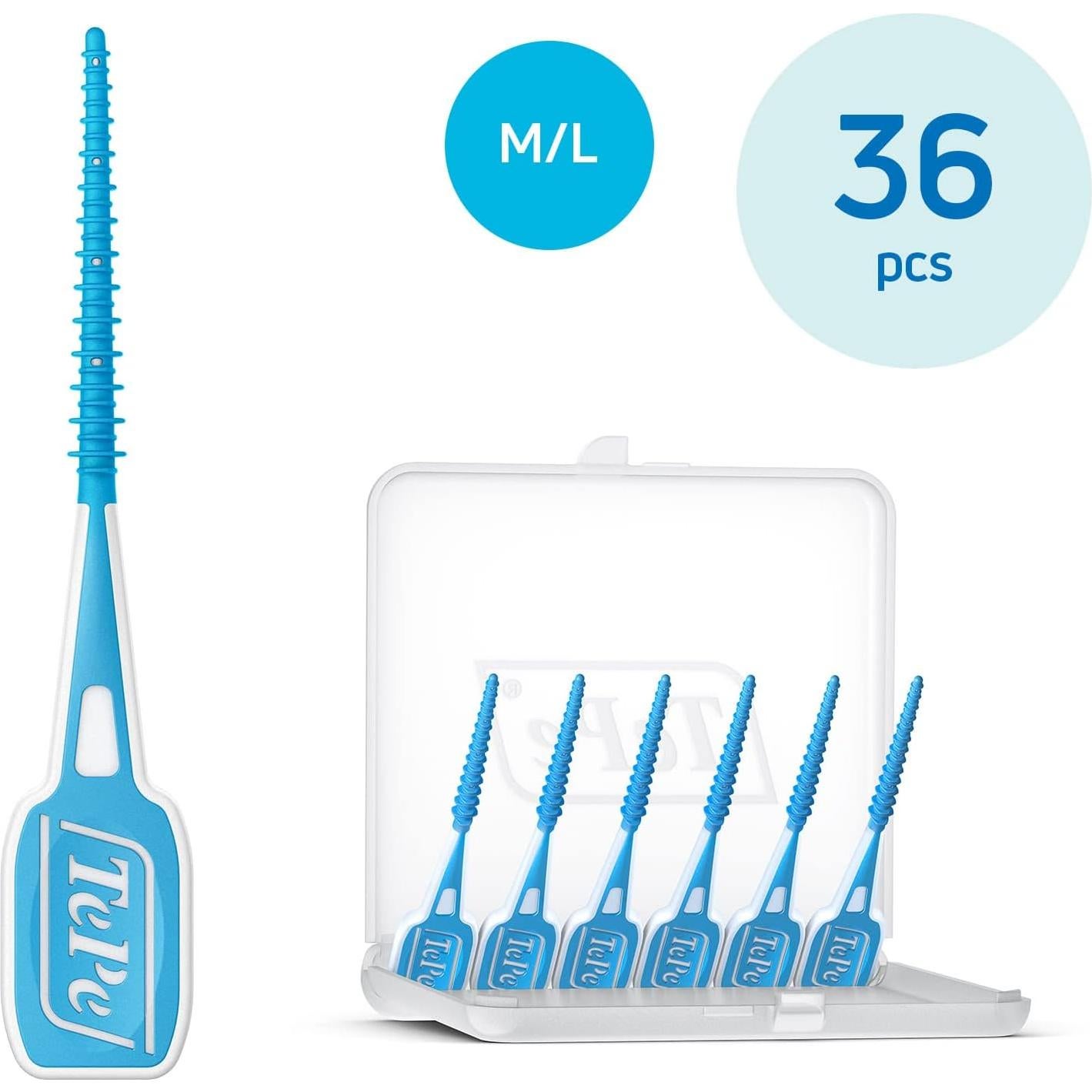 Palillos de Hilo Dental TePe M/L Azul - Paquete de 36 Unidades