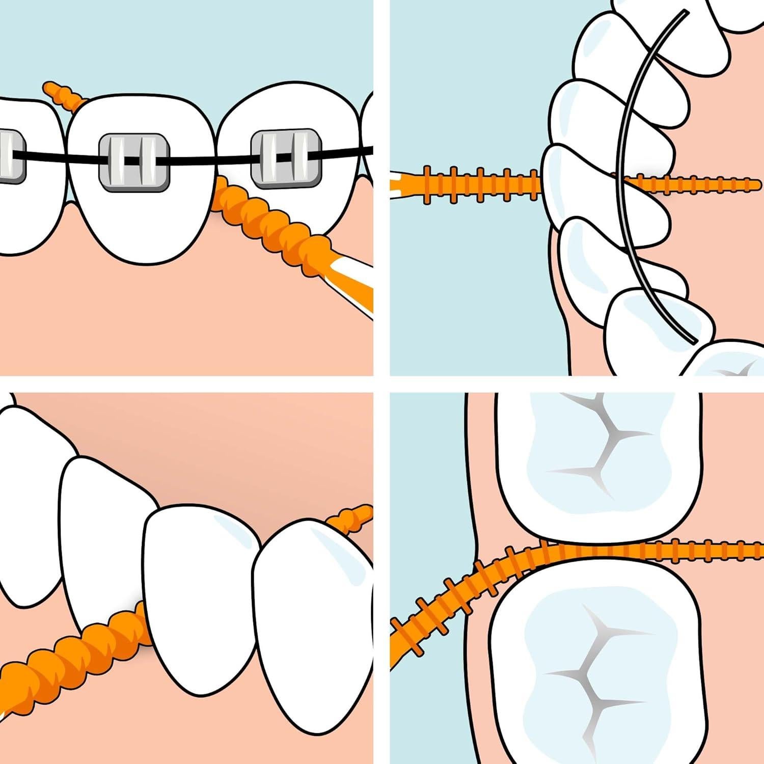 Palillos de Hilo Dental TePe M/L Azul - Paquete de 36 Unidades