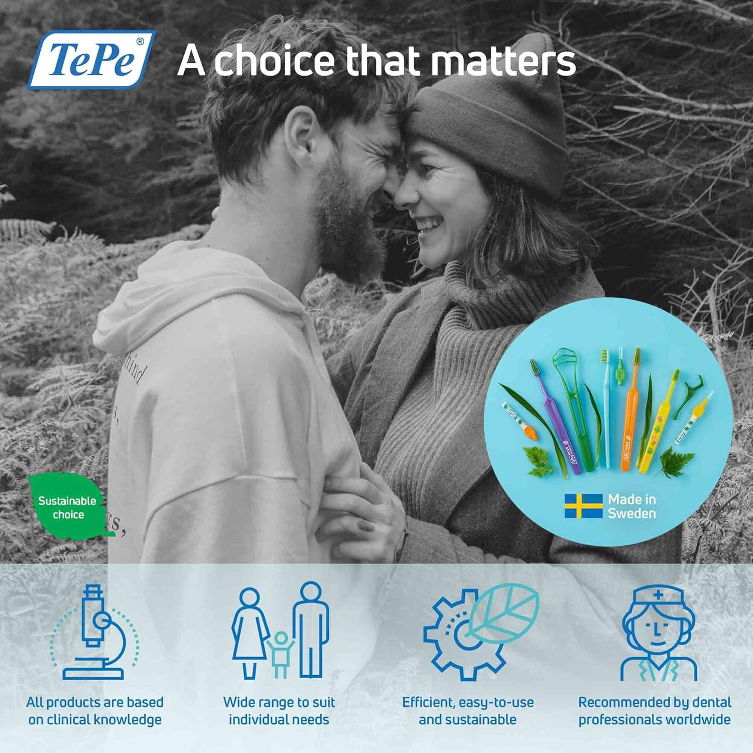 Palillos de Hilo Dental TePe M/L Azul - Paquete de 36 Unidades