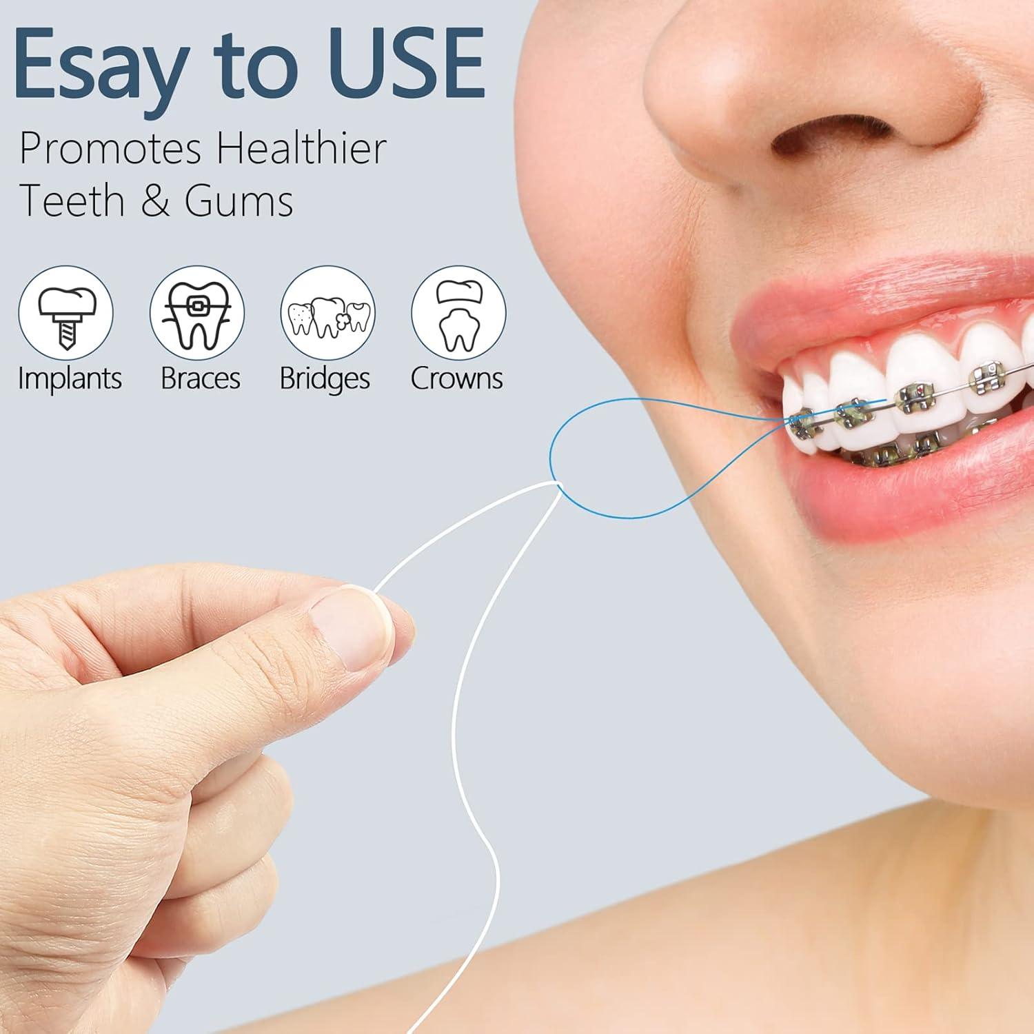 Hilo Dental de Limpieza Profunda DanTicy 200 Piezas Azul