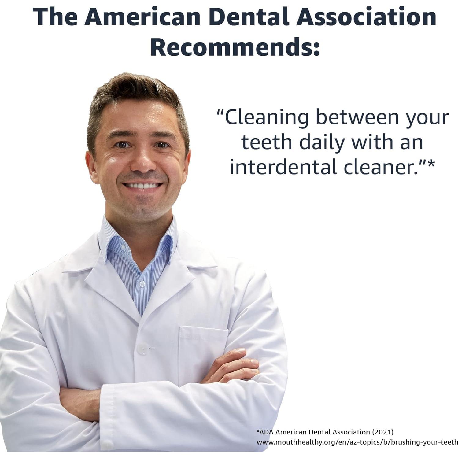 Palillos Interdentales Amazon Basics - 100 Unidades, Goma Flexible