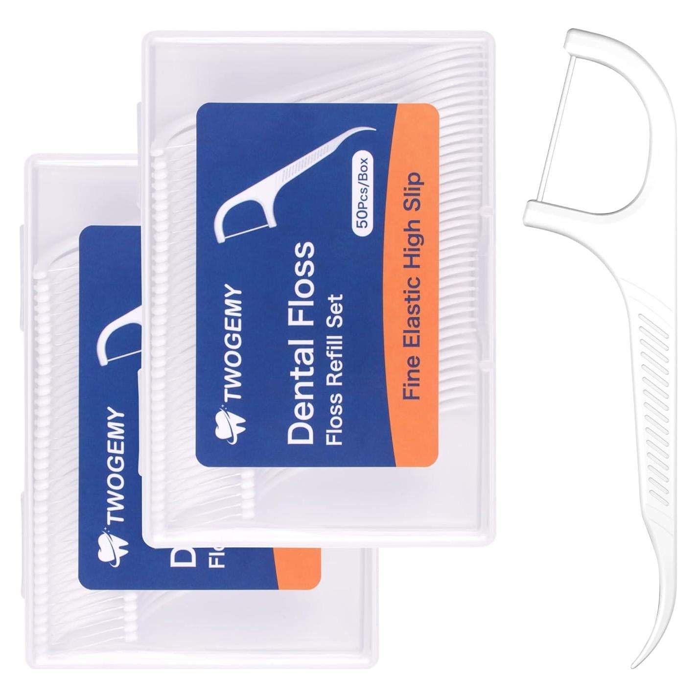 Palillos de Hilo Dental Twogemy - Set de 100 Unidades