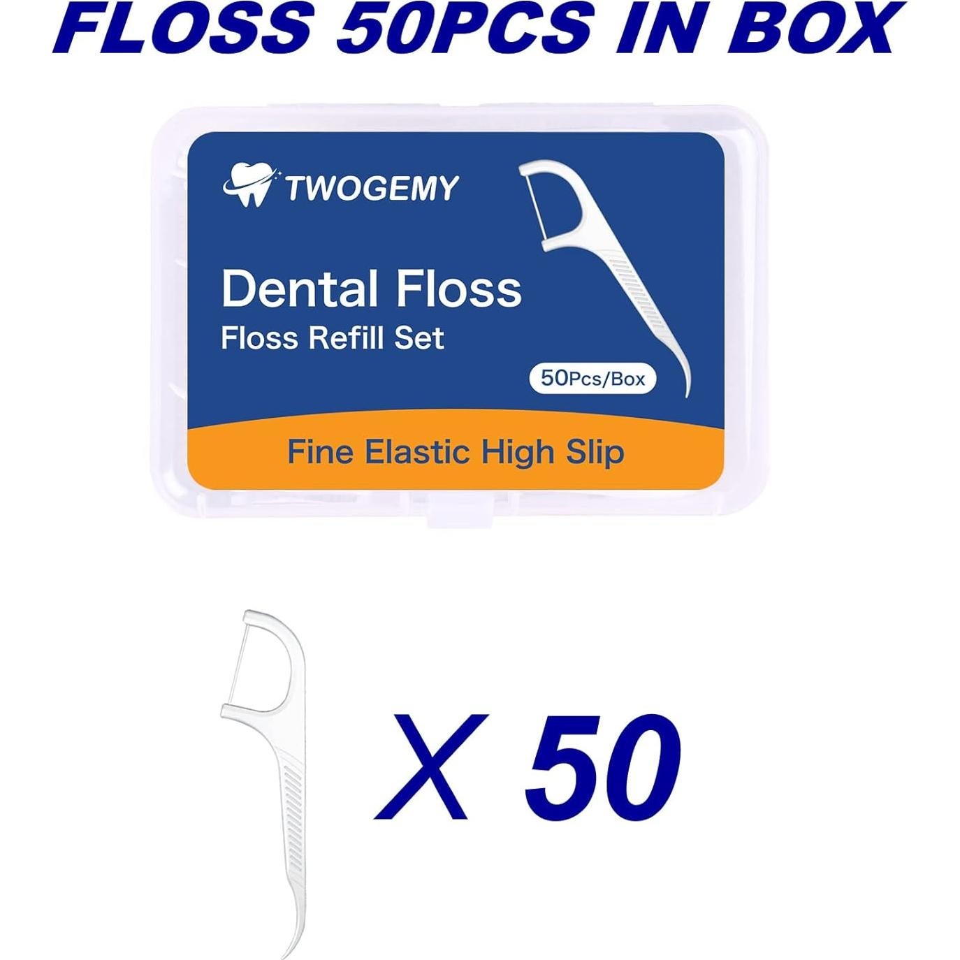 Palillos de Hilo Dental Twogemy - Set de 100 Unidades