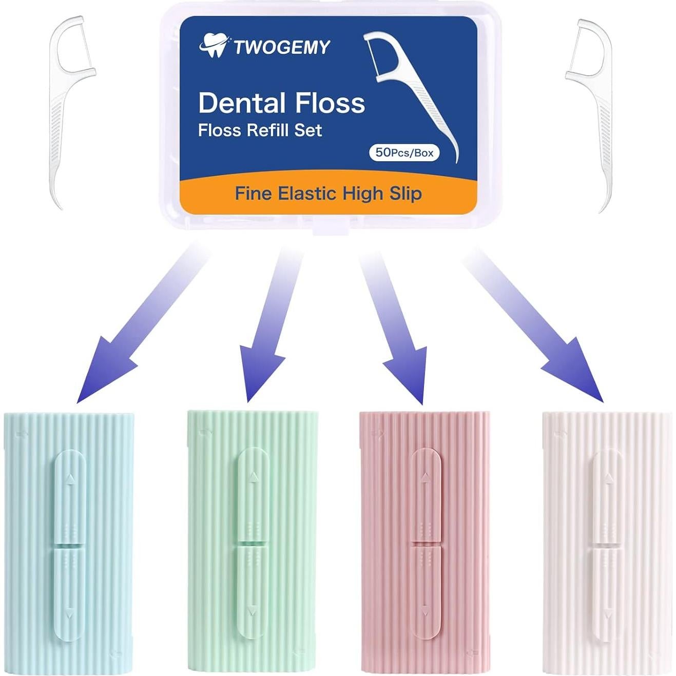 Palillos de Hilo Dental Twogemy - Set de 100 Unidades