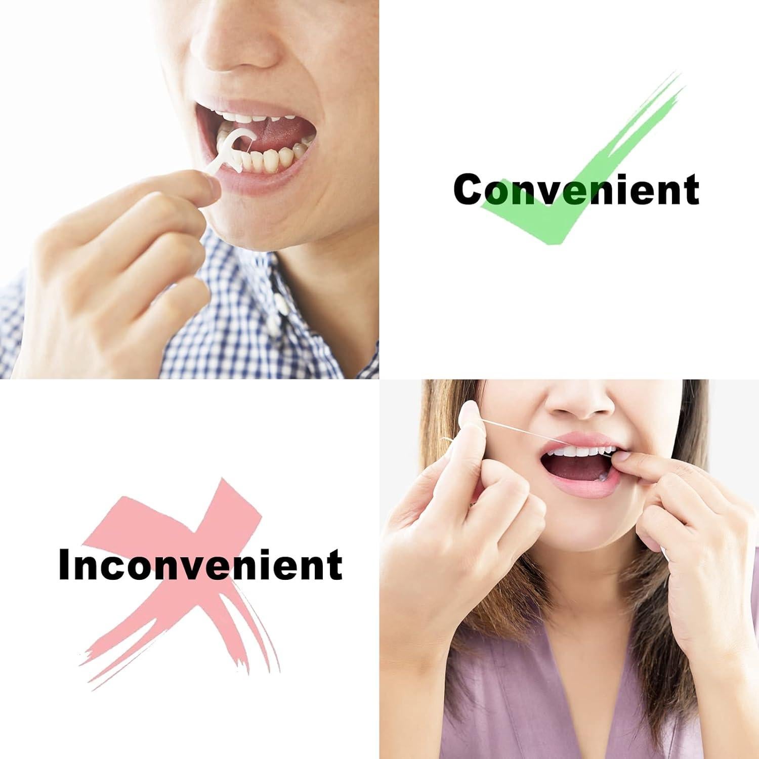 Palillos de Hilo Dental AOCEAN - 40 Piezas con Estuches