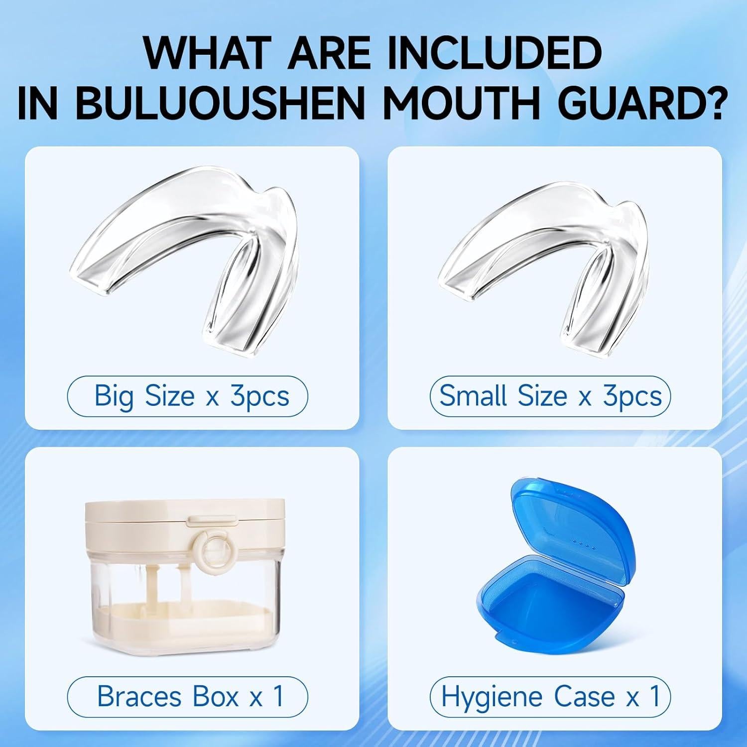 Protector Bucal Nocturno Buluoushen para Bruxismo - 2 Tamaños
