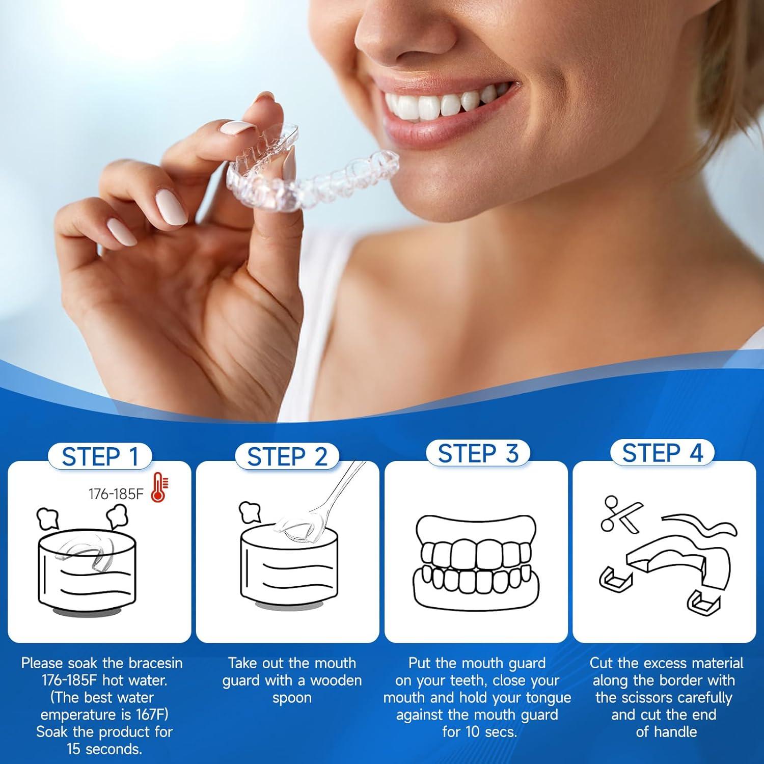 Protector Bucal Nocturno Buluoushen para Bruxismo - 2 Tamaños