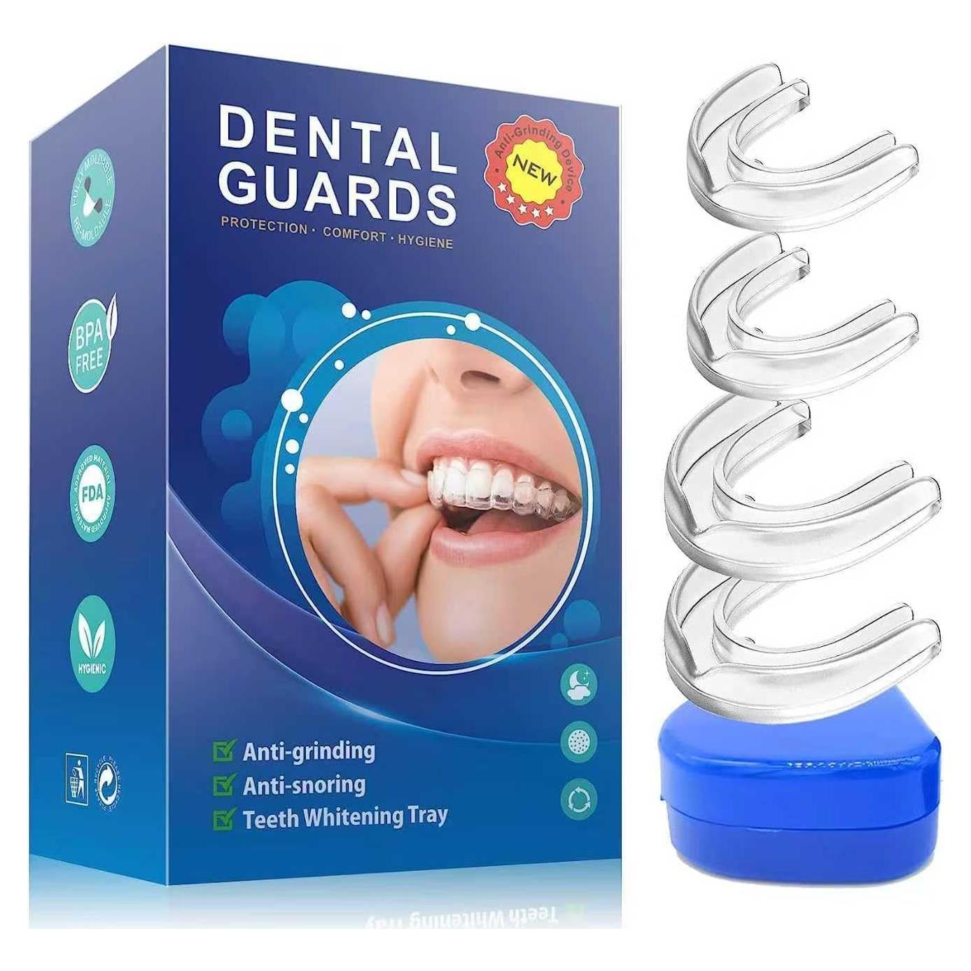 Paquete de 4 Protectores Bucales Anti-Bruxismo AIMEMD - Ajuste Personalizado