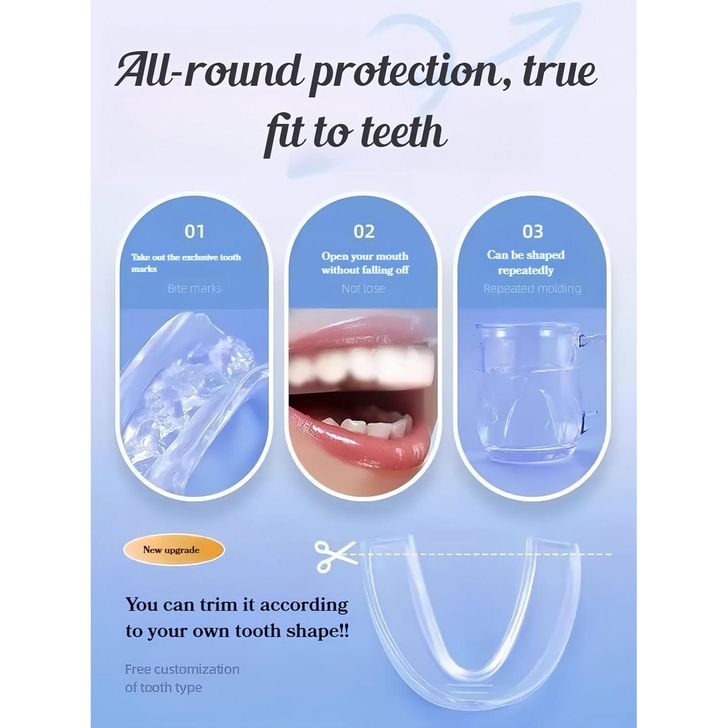 Paquete de 4 Protectores Bucales Anti-Bruxismo AIMEMD - Ajuste Personalizado