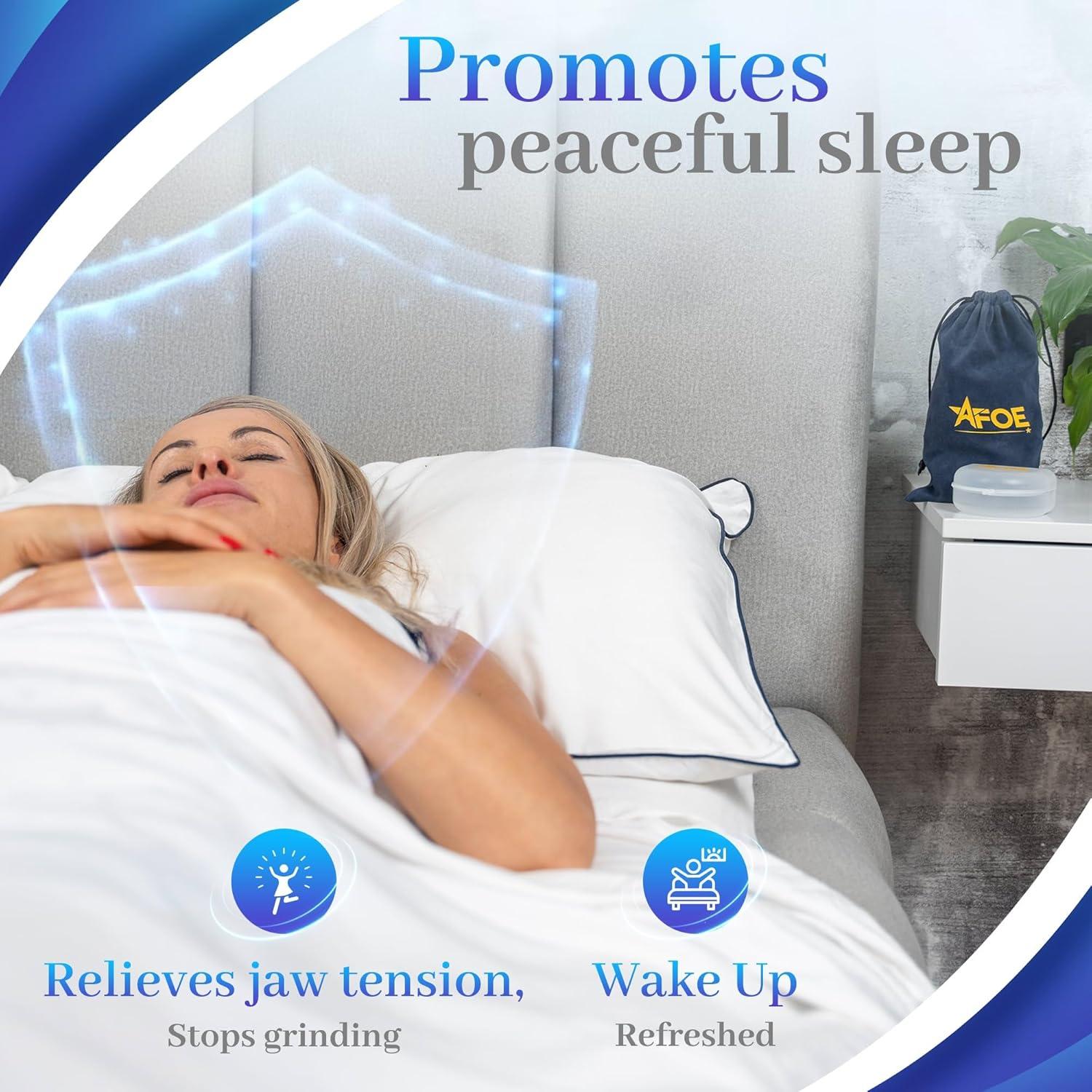 Protectores Nocturnos AFOE para Bruxismo - Doble Moldeo, 2 Unidades