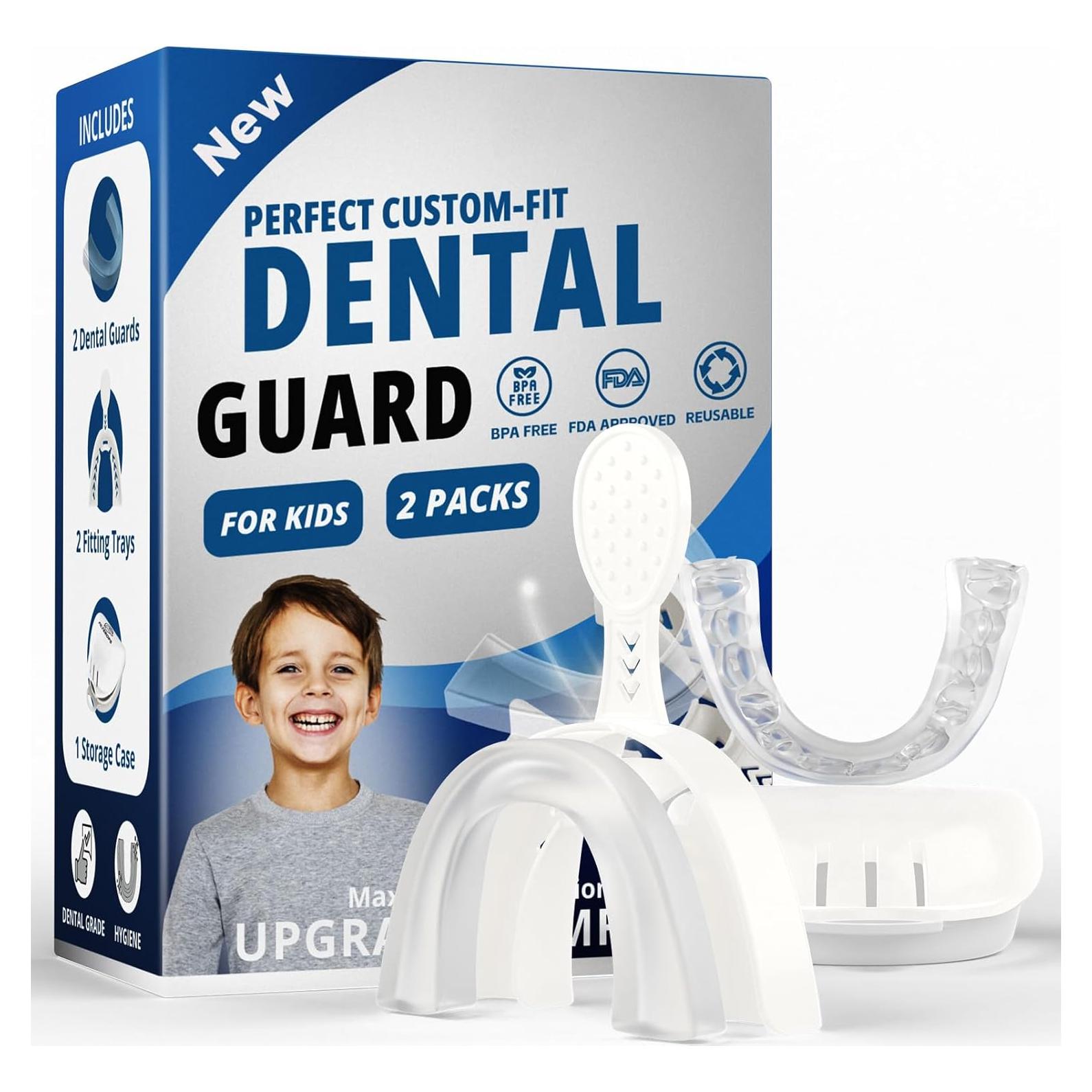 Protectores bucales Mictaning para niños - 2 unidades anti-bruxismo