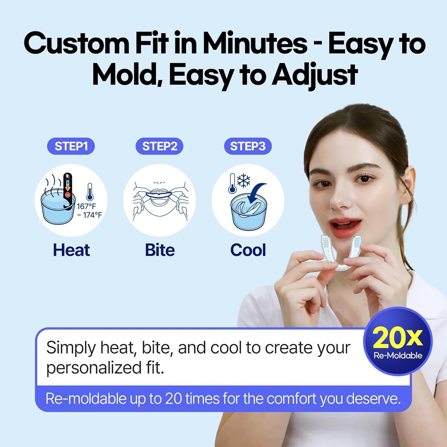 GOYO Protector Bucal Doble Capa para Bruxismo - Paquete de 2