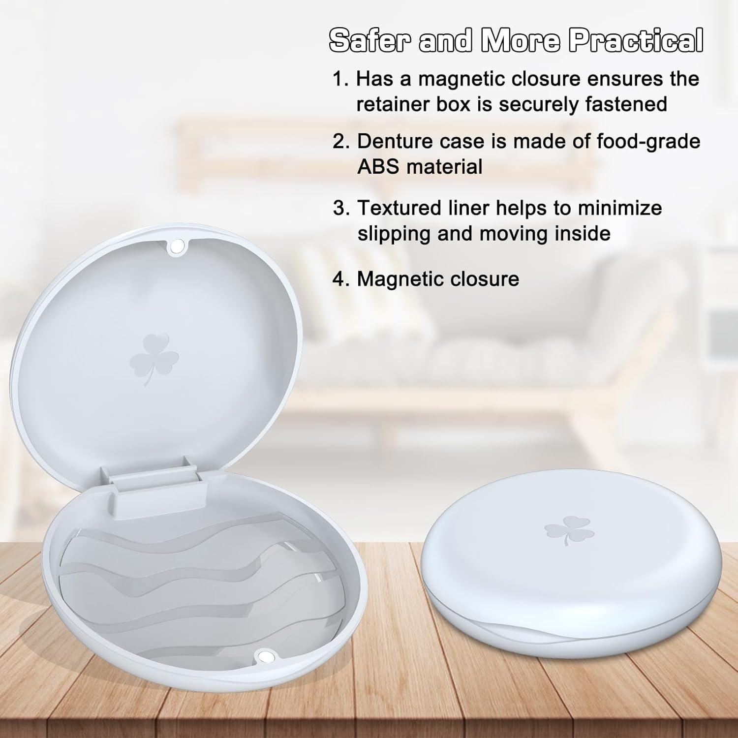 Estuche para Retenedor Dental jjovce Blanco 8.89x8.71cm