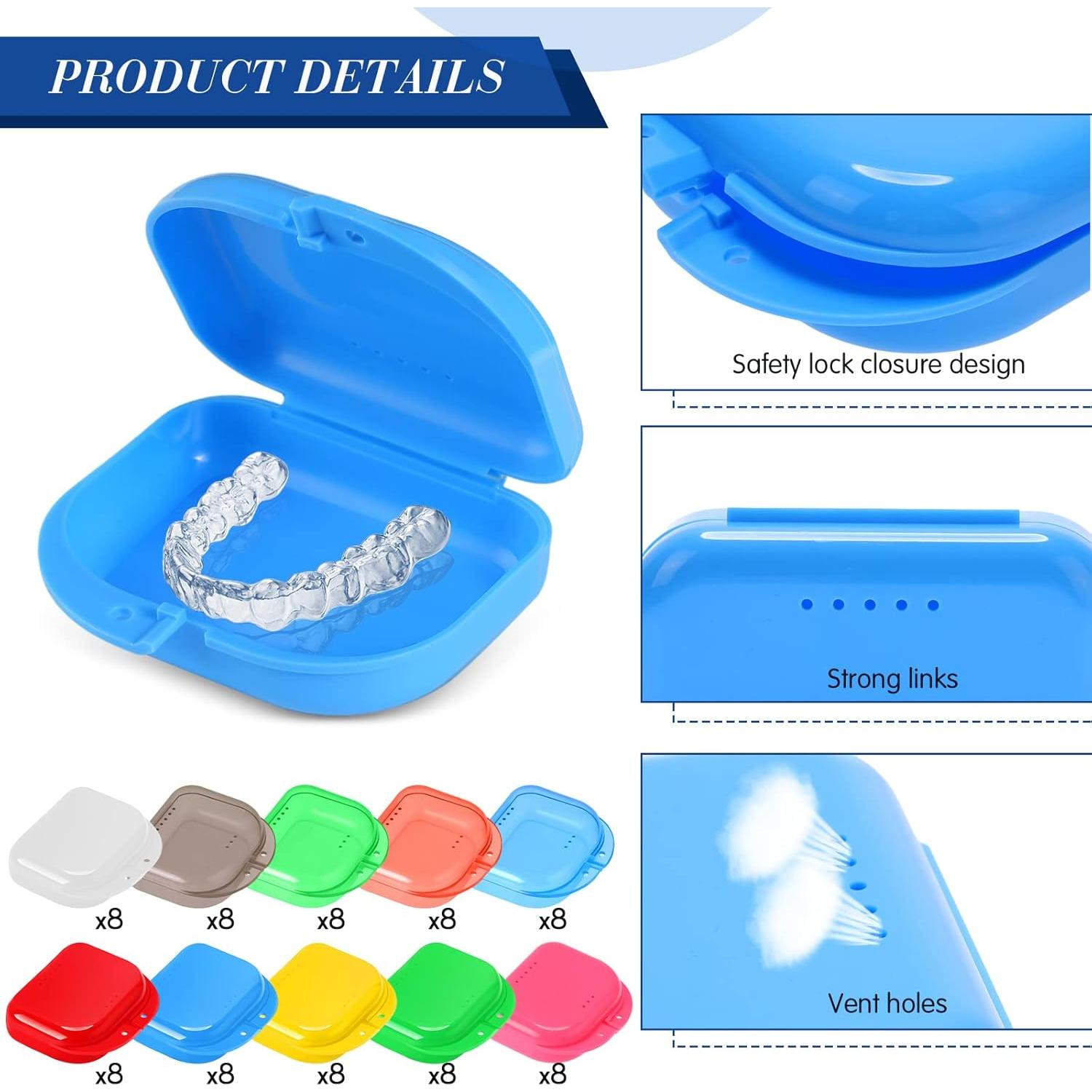 Estuche para Retenedor Dental Tanlade 80 Pcs 8.6x7.1 cm Colores