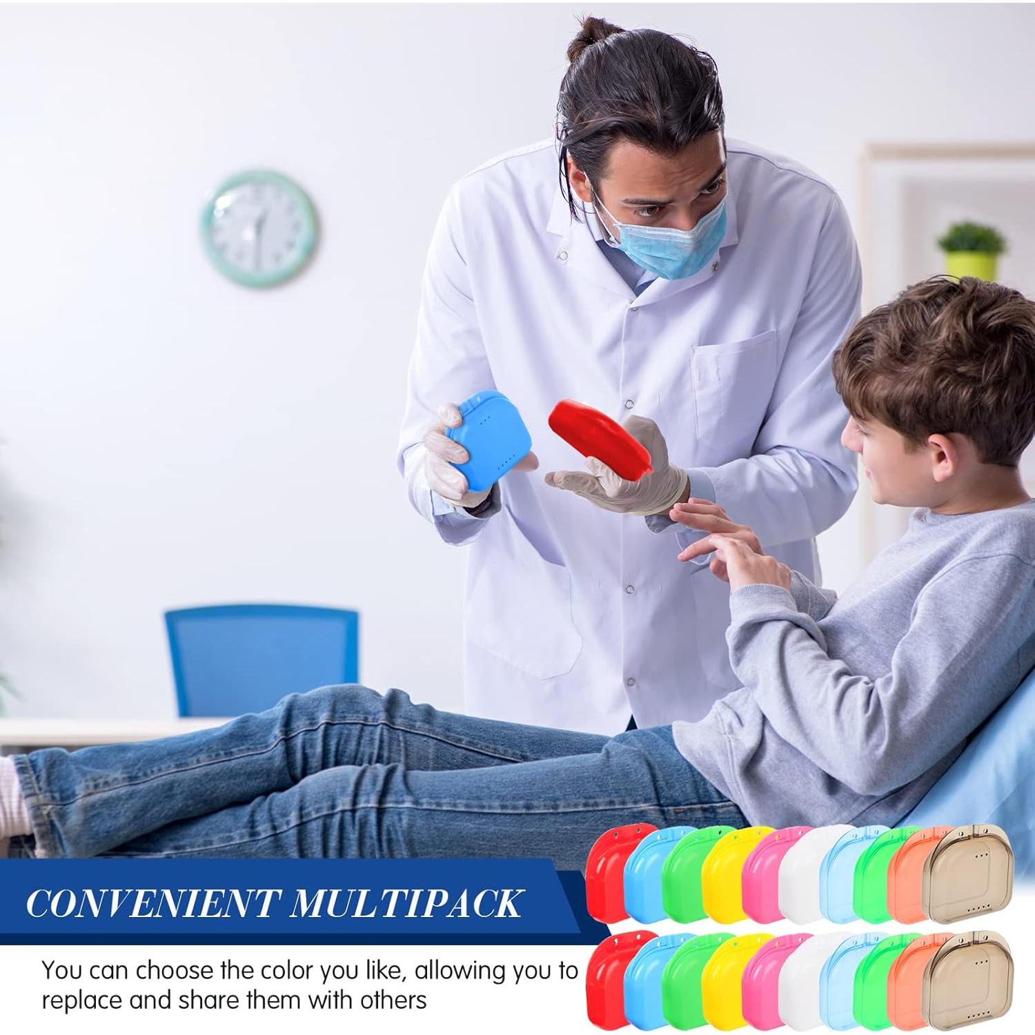 Estuche para Retenedor Dental Tanlade 80 Pcs 8.6x7.1 cm Colores