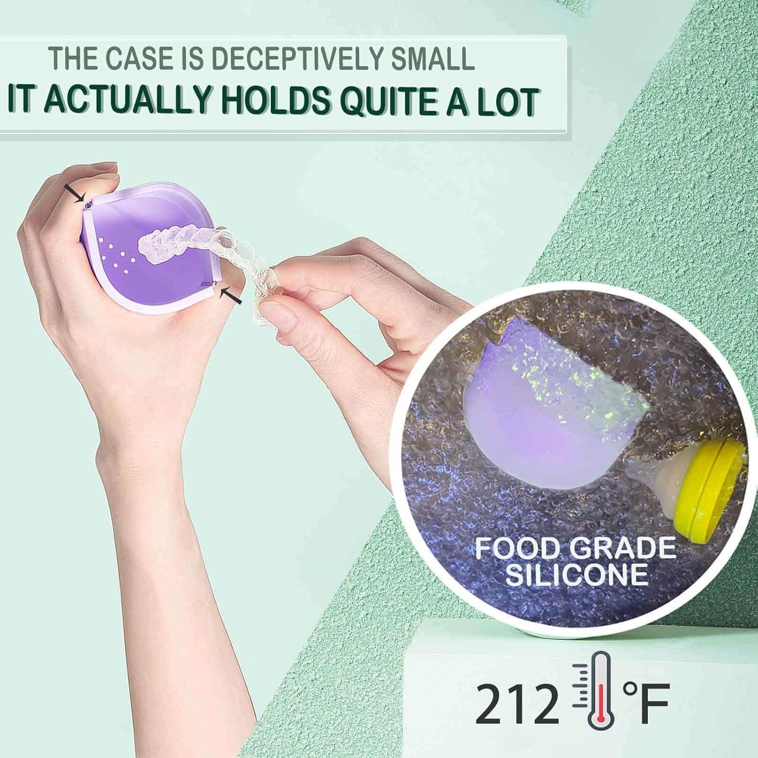 Caso de Retenedor de Silicona Morado Onbuwws 8.89x7.62cm