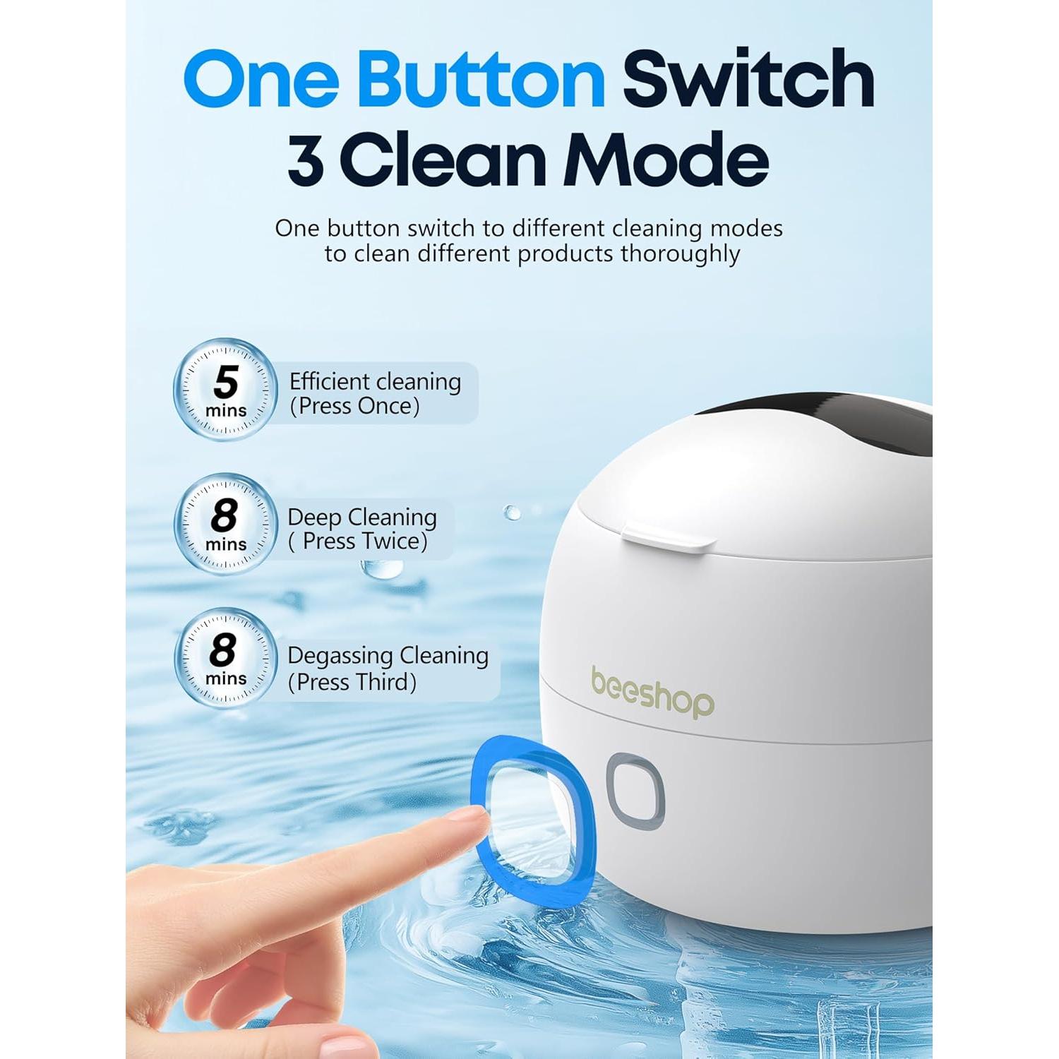 Limpiadora Ultrasónica BEESHOP ZX-580PROWH 200ml 45kHz Blanca