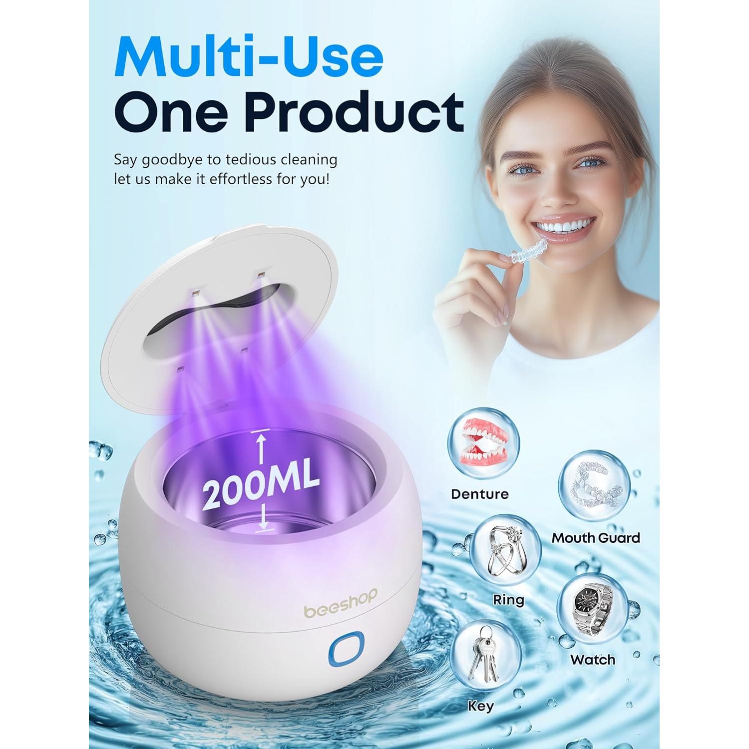 Limpiadora Ultrasónica BEESHOP ZX-580PROWH 200ml 45kHz Blanca