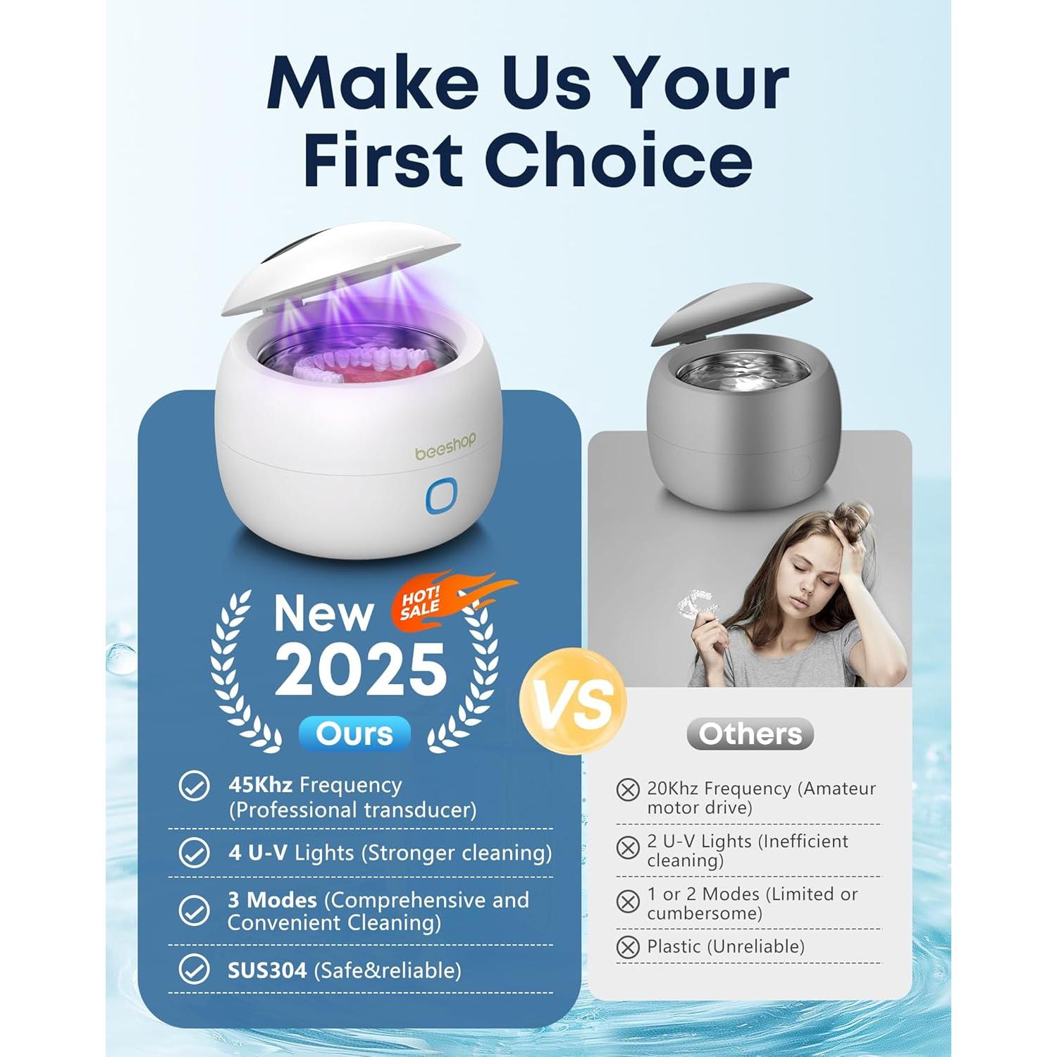 Limpiadora Ultrasónica BEESHOP ZX-580PROWH 200ml 45kHz Blanca