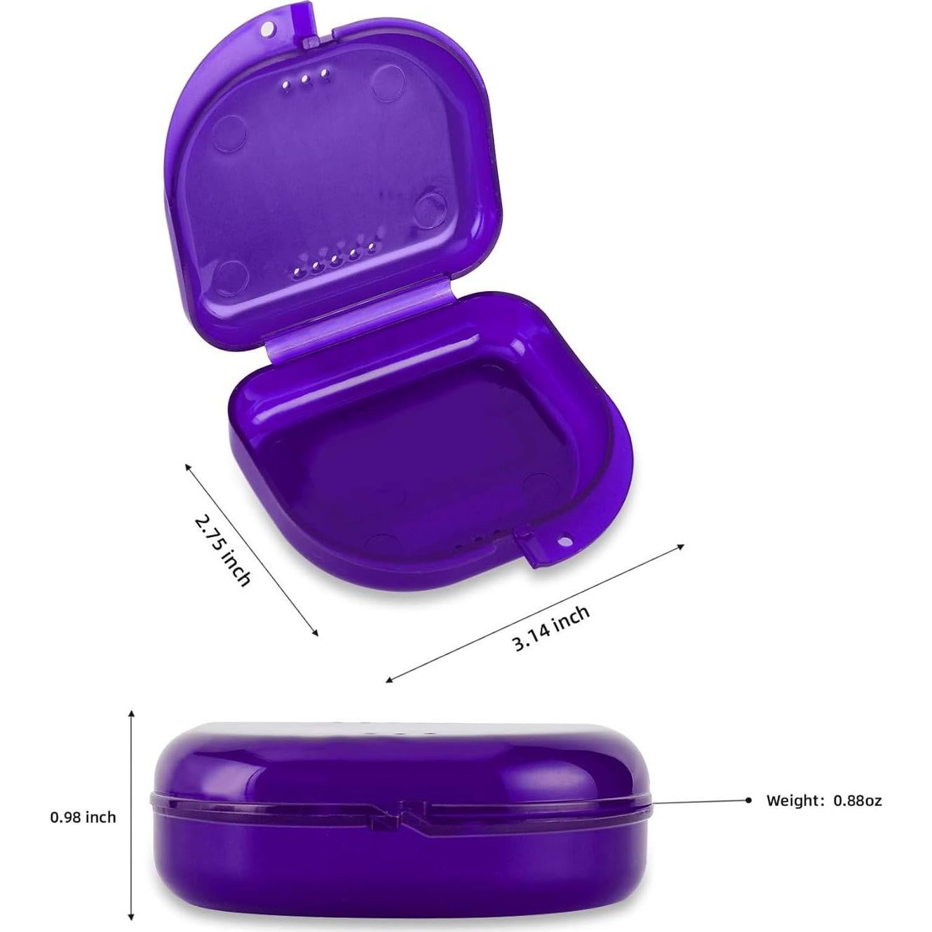 Estuche para Protector Bucal Annhua con Ventilación Púrpura