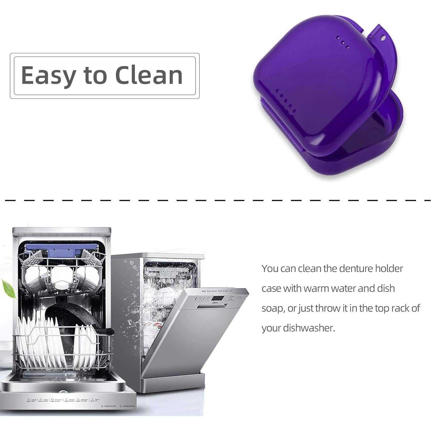 Estuche para Protector Bucal Annhua con Ventilación Púrpura