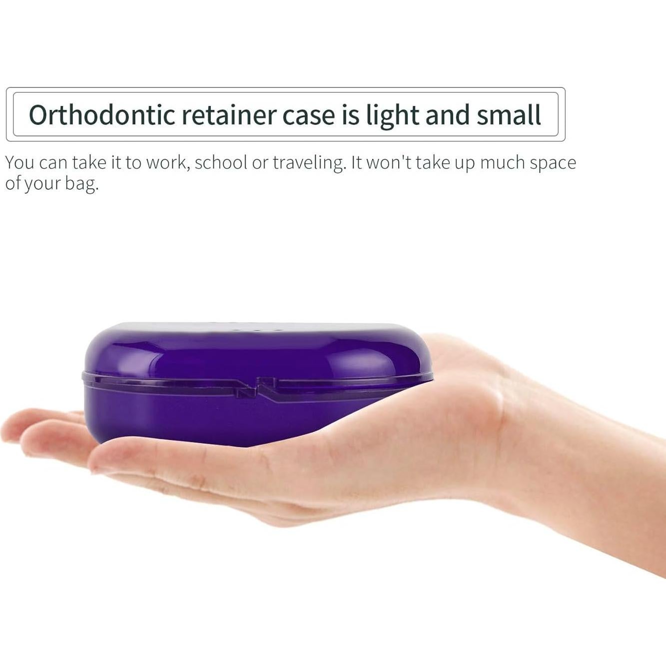 Estuche para Protector Bucal Annhua con Ventilación Púrpura