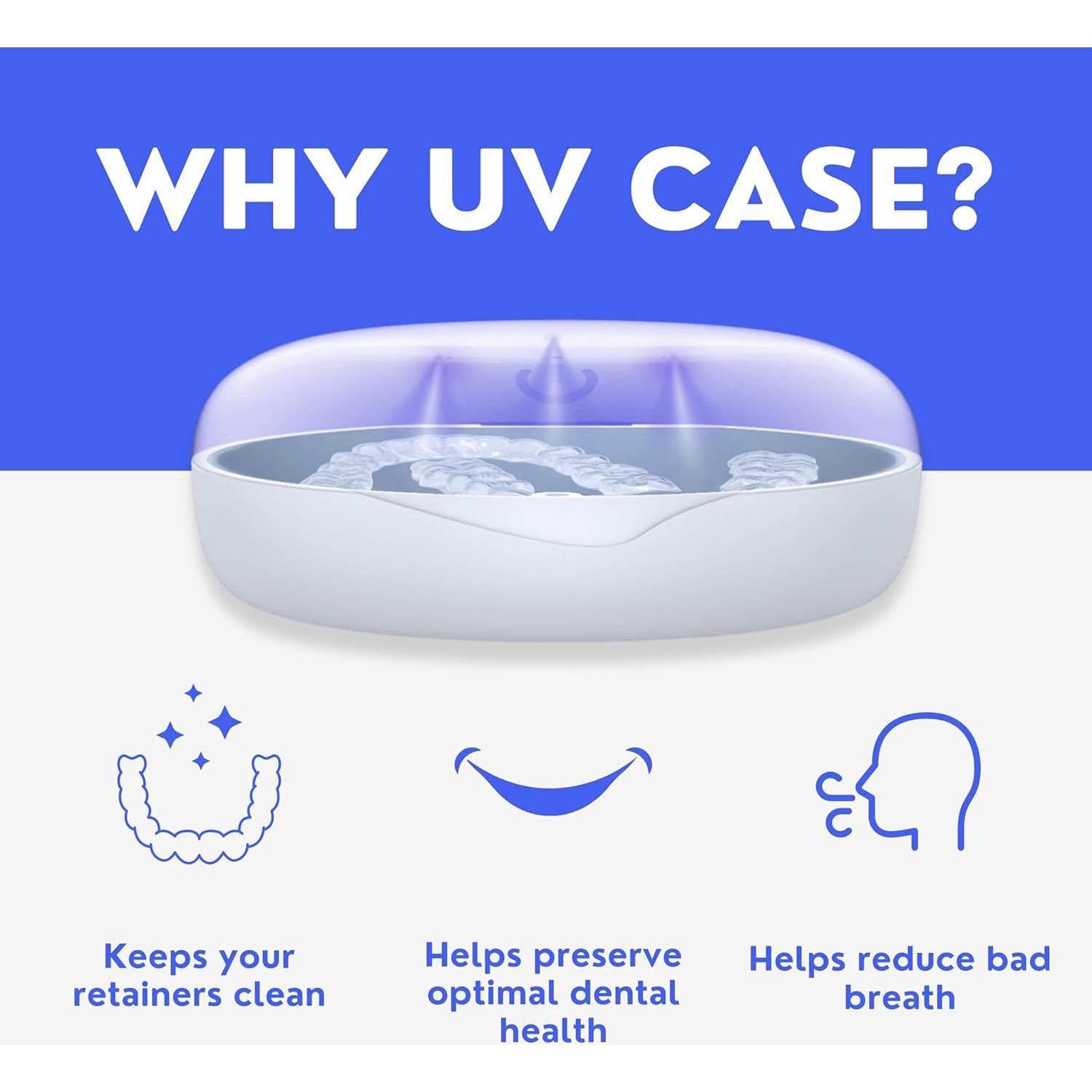 Estuche de limpieza UV Hello Bright para retenedores y alineadores