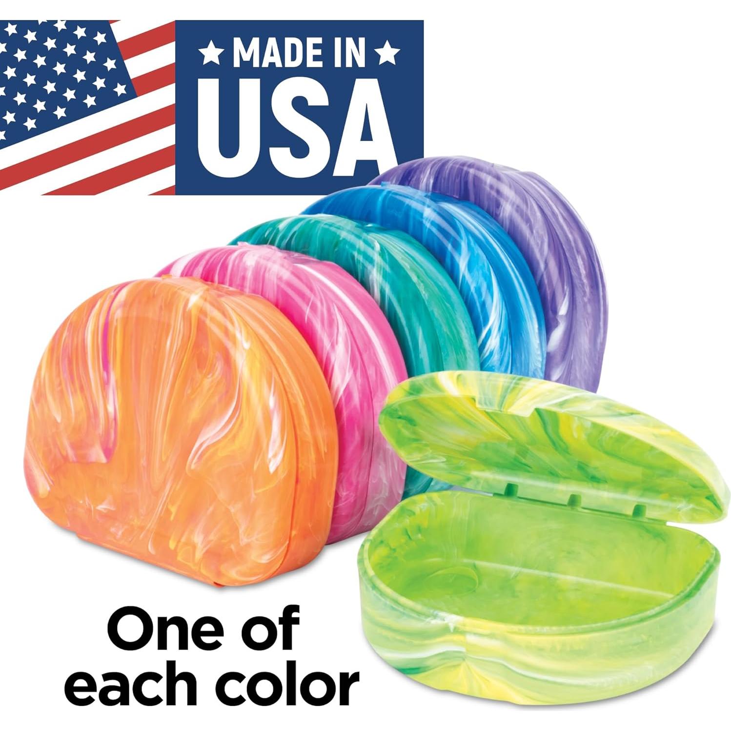 Estuches de Retenedor Dental Practicon Brights - Paquete de 6