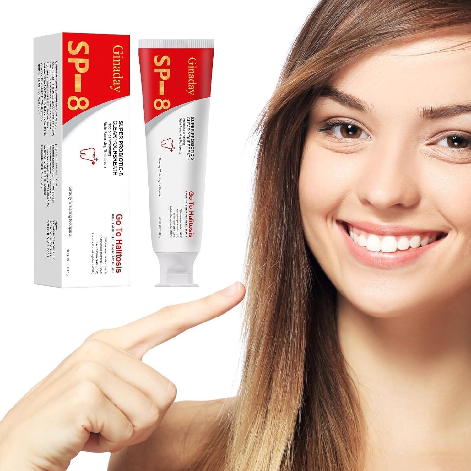 Pasta de Dientes Blanqueadora Probiotica Sp-8 con Niacinamida 120g